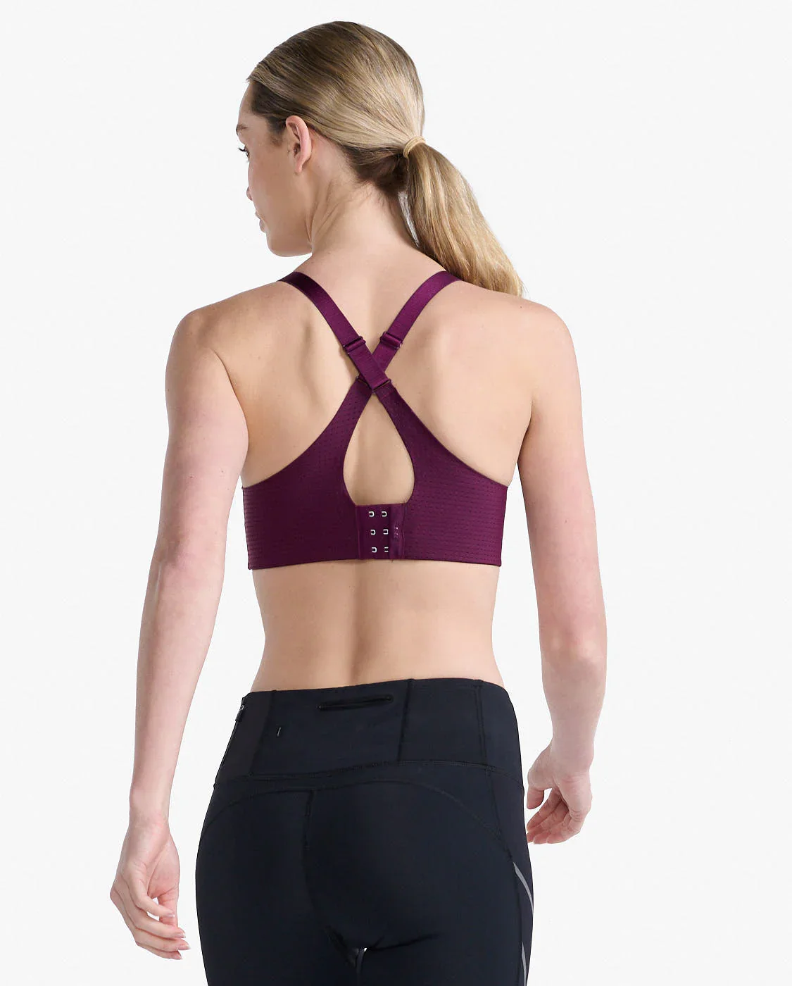 2XU Perform Aero Medium Impact Bra, Damen, Beet/Beet - Image 2