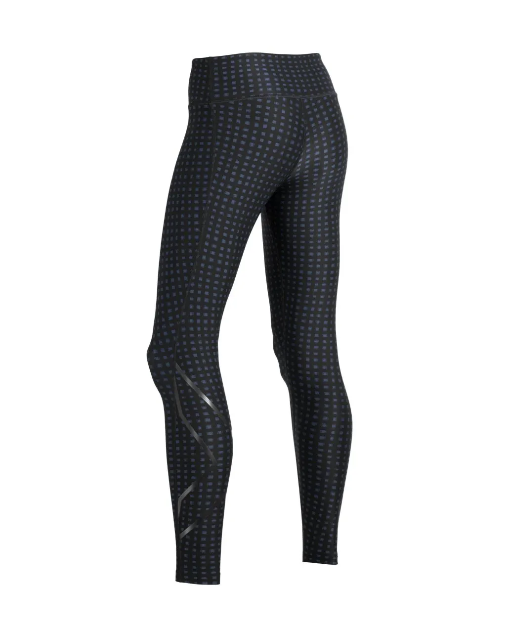 2XU Print Mid-Rise Compression Tights, Damen, Laufhose, Outer Space Urban Grid/Nero - Image 2