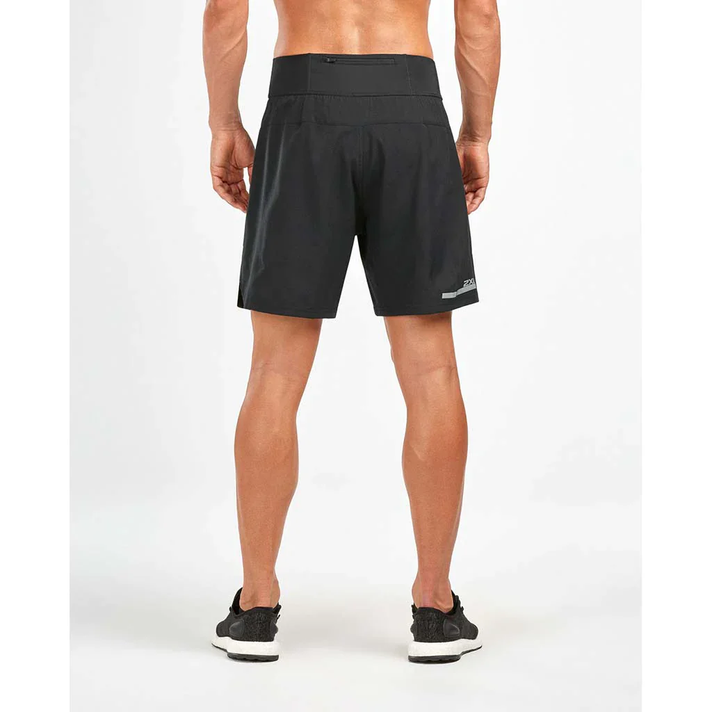 2XU Run 2in1 Compression 7Inch Shorts, Herren, Black/Silver - Image 2