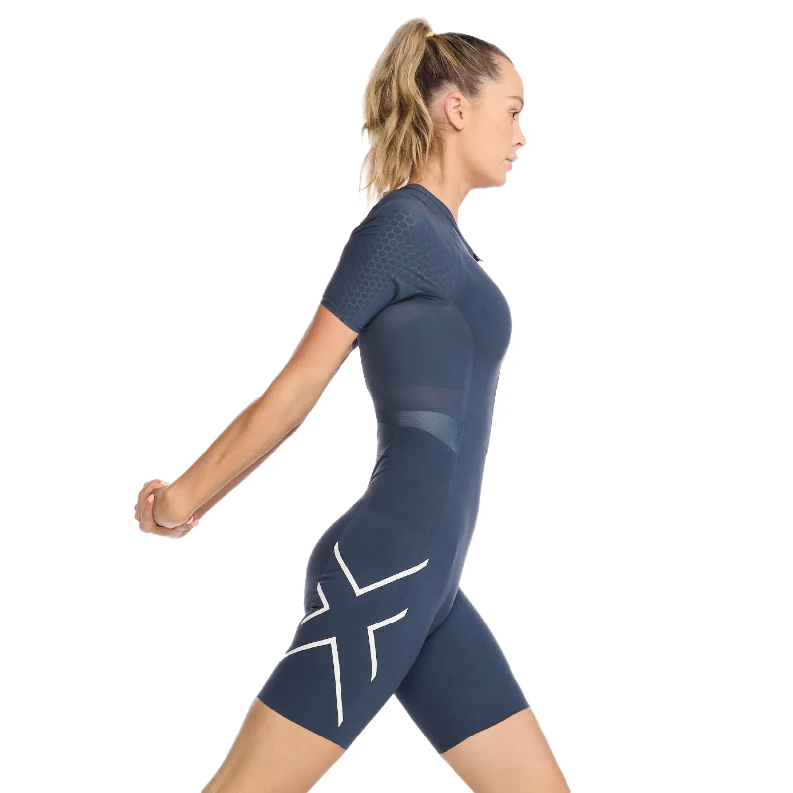 2XU Light Speed Tech Sleeved Trisuit, Damen, Outerspace/White Reflective - Image 4
