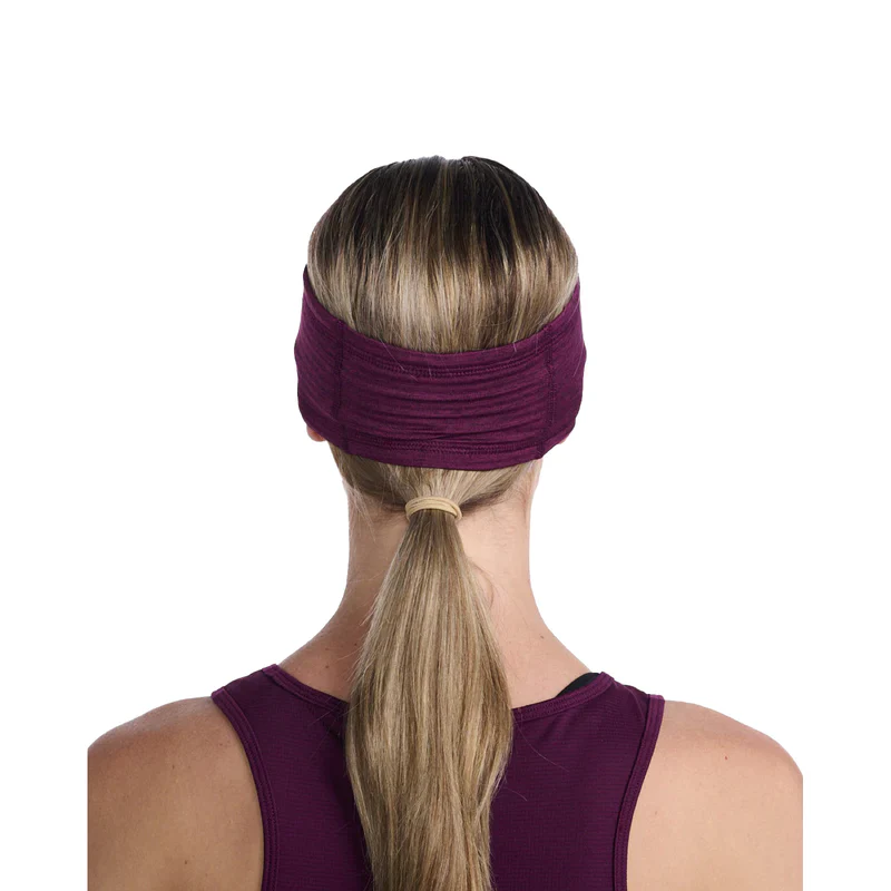 2XU Unisex Ignition Headband, unisex, Beet/Silver Reflective - Image 2