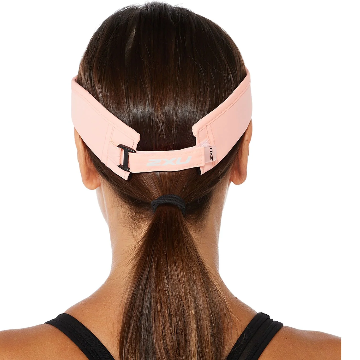 2XU Unisex Run Visor, unisex, Pastel Coral/White - Image 3
