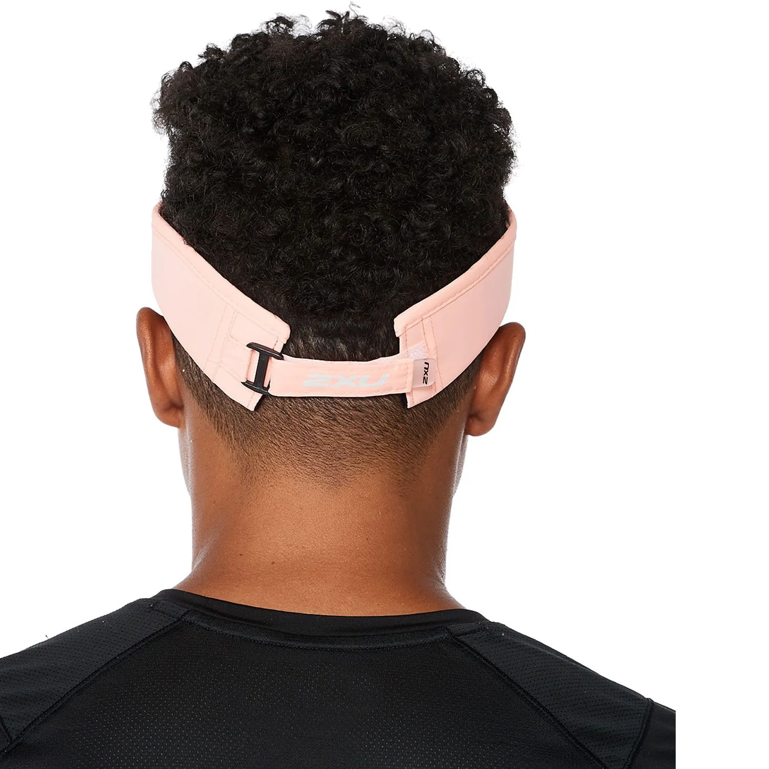 2XU Unisex Run Visor, unisex, Pastel Coral/White - Image 4