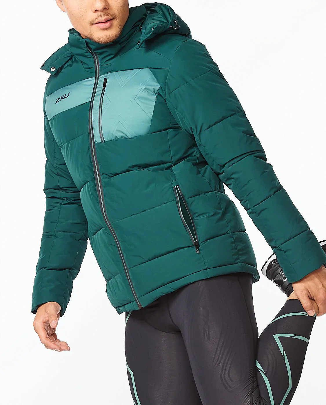 2XU Utility Insulation Jacket, Herren, Pine/Silver Sage - Image 3