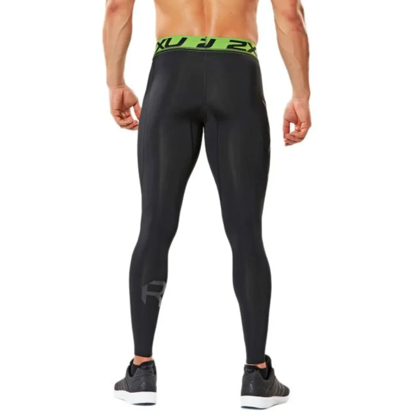 2XU Refresh Recovery Compression Tights, Herren, Laufhose, schwarz/grün - Image 2