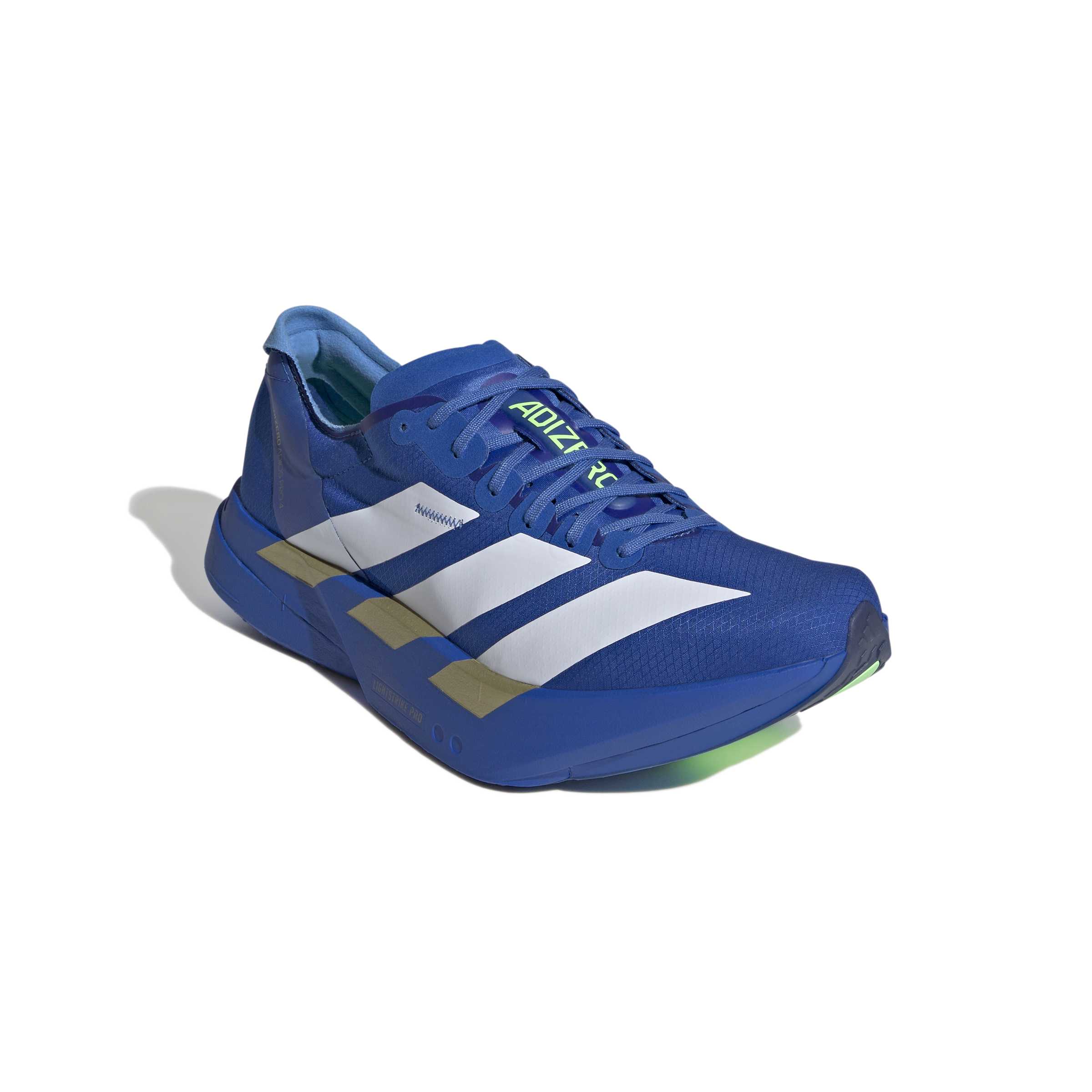 Adidas ADIZERO ADIOS PRO 4, Laufschuh, Herren, Blue/White/Lime Burst - Image 3
