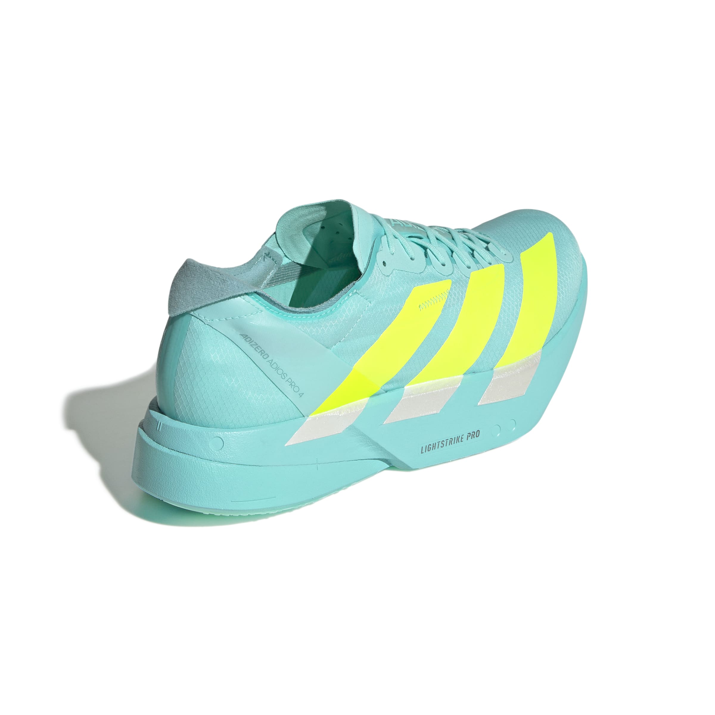 Adidas ADIZERO ADIOS PRO 4, Laufschuh, Herren, Flash Aqua/Lucid Lemon/Mint Ton - Image 4