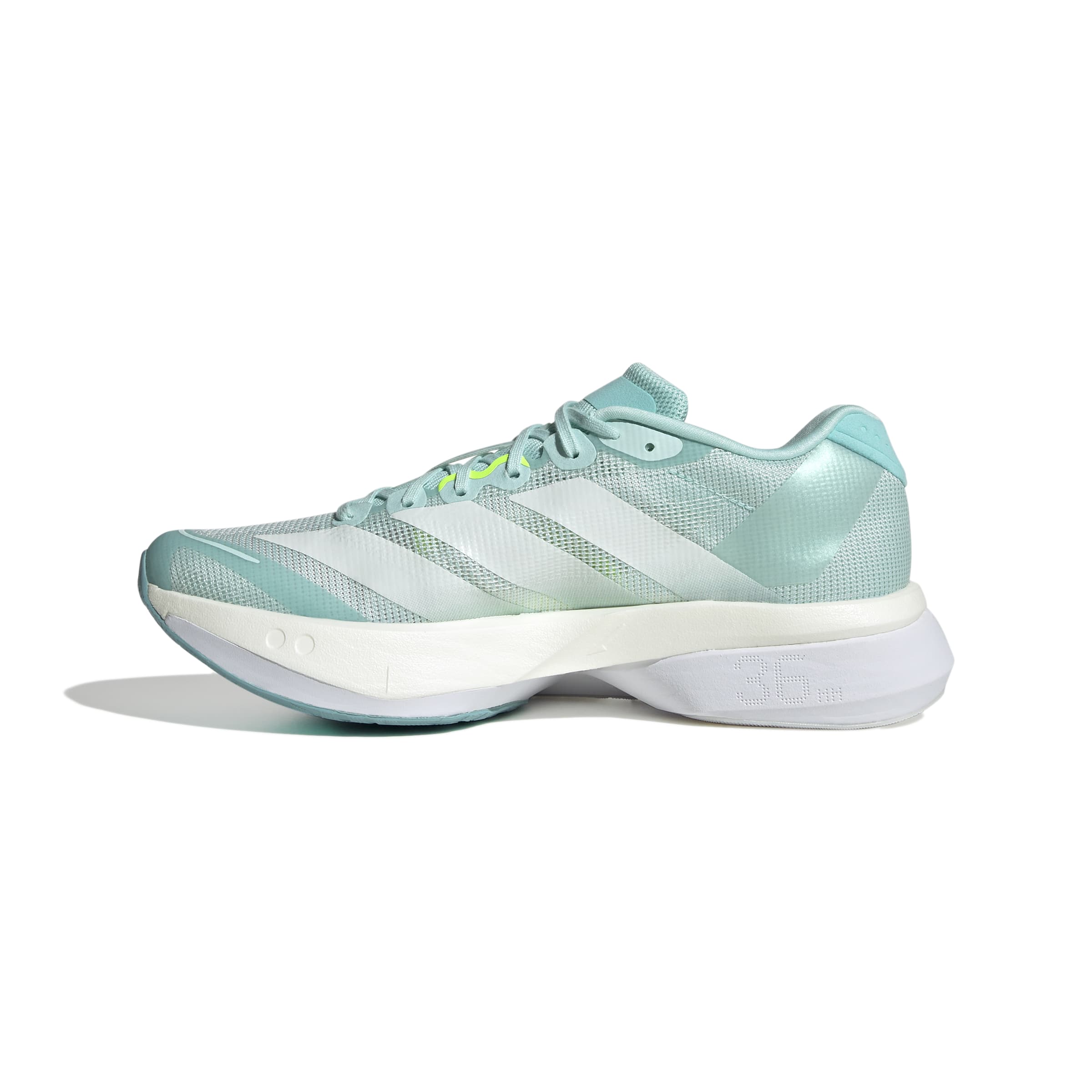 Adidas ADIZERO BOSTON 13, Laufschuh, Damen, Semi Flash Aqua/Zero Metalic/Lucid Lemon - Image 2