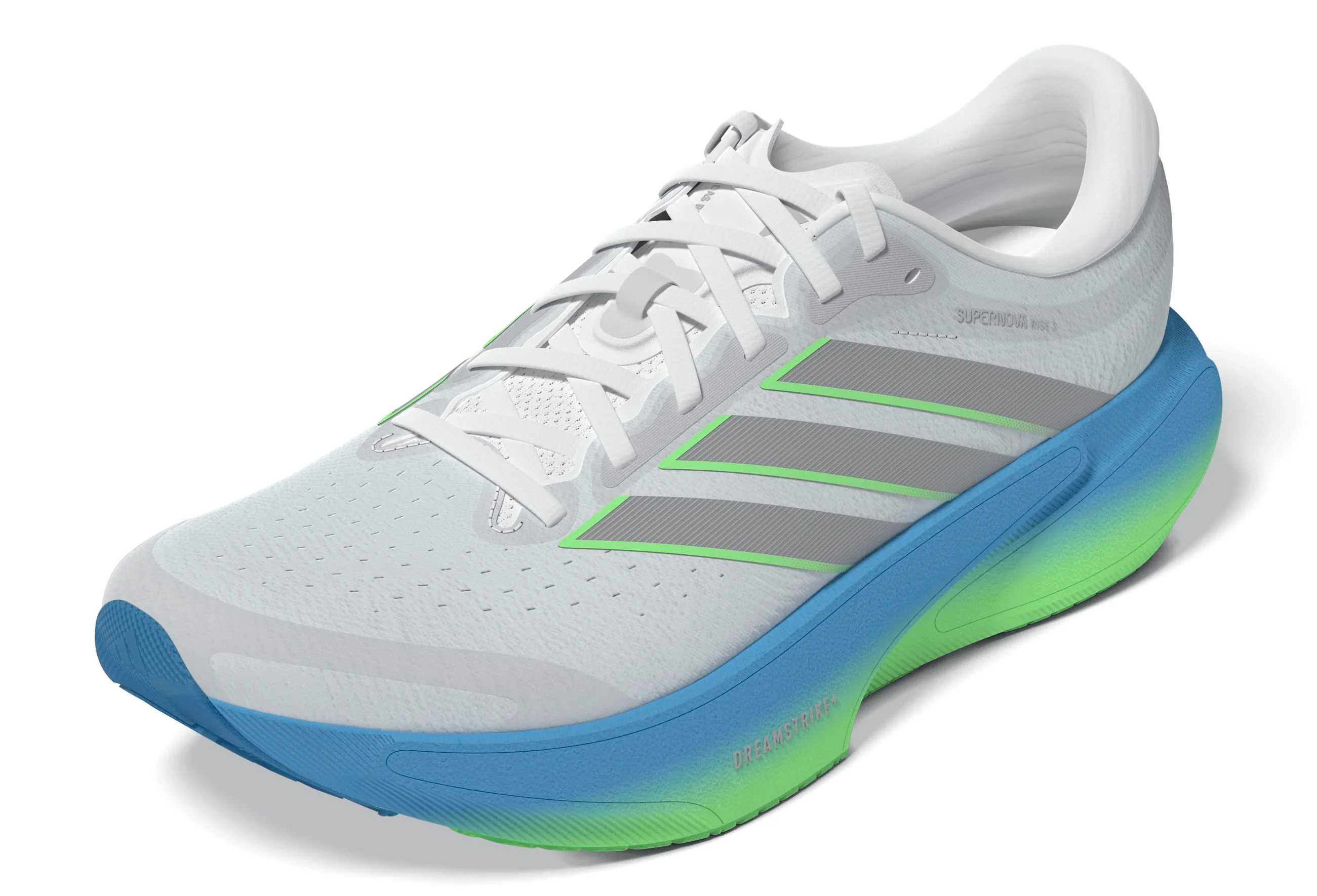 Adidas Supernova Rise 3, Laufschuh, Herren, Cloud White / Silver Metallic / Blue Burst - Image 5