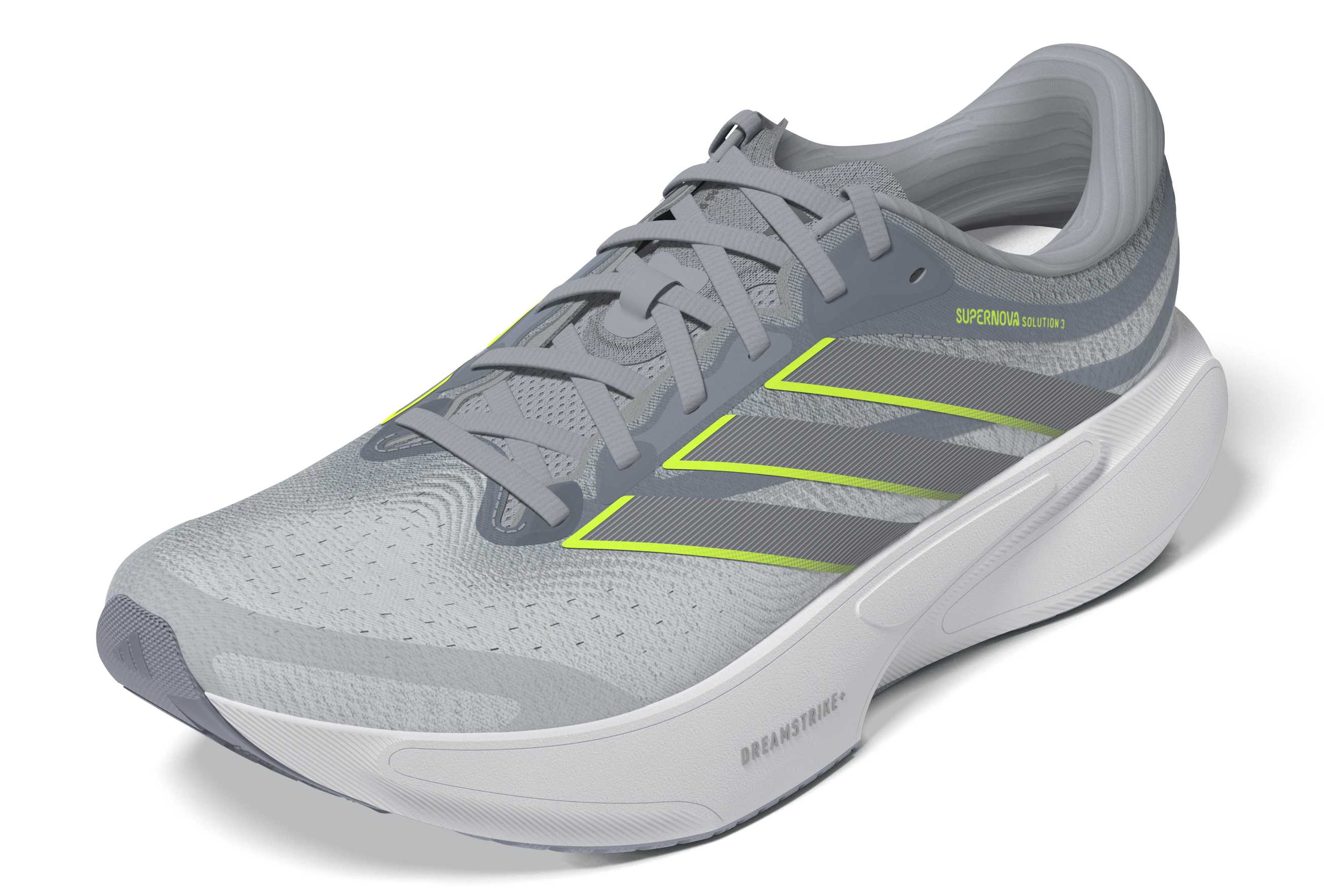 Adidas Supernova Solution 3, Laufschuh, Herren, Crystal White/Iron Metallic/Solar Yellow - Image 5