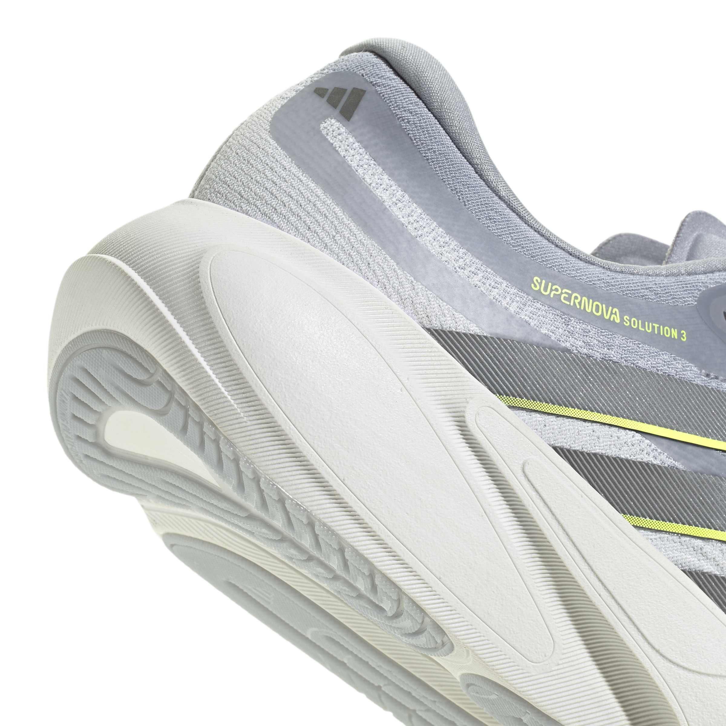 Adidas Supernova Solution 3, Laufschuh, Herren, Crystal White/Iron Metallic/Solar Yellow - Image 6