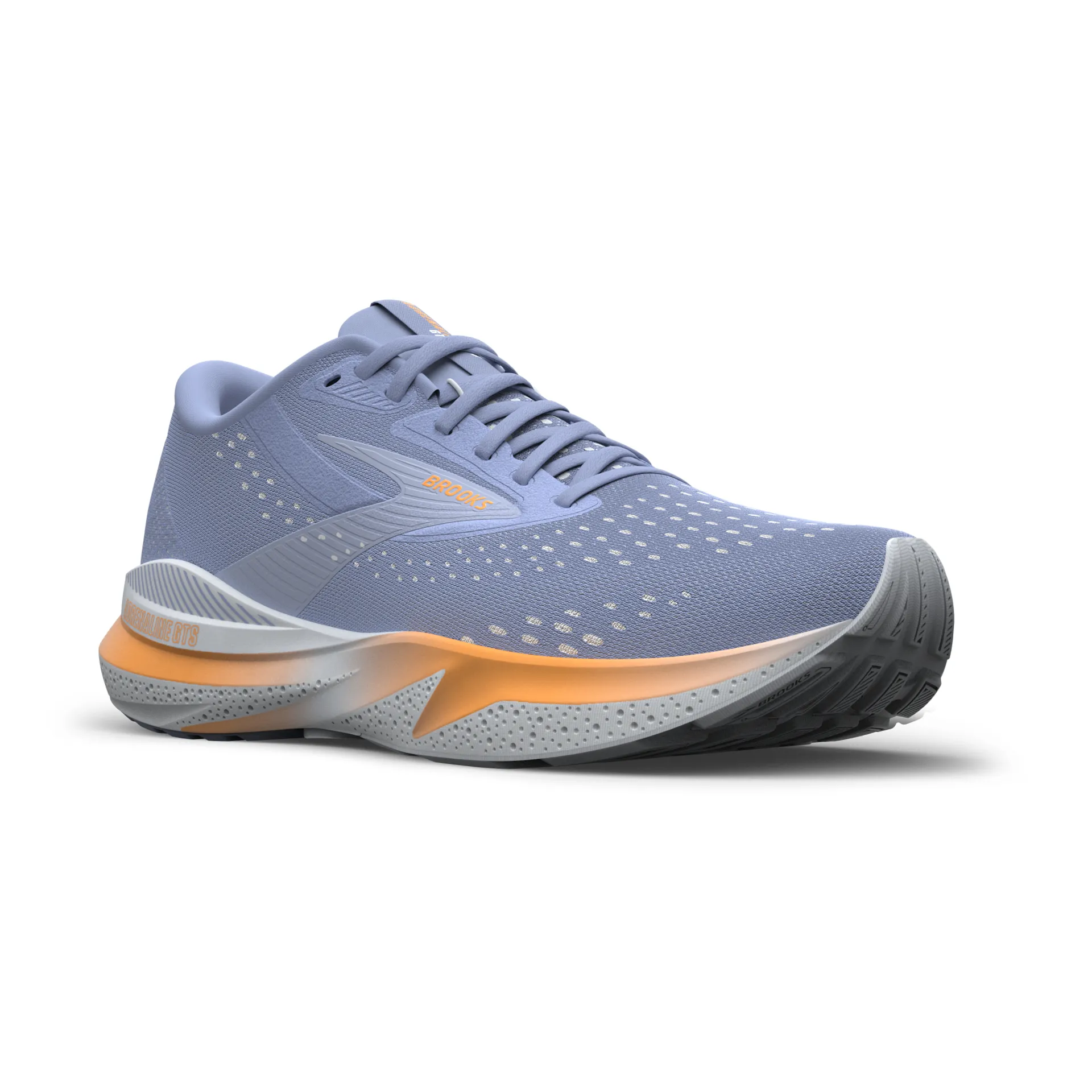 Brooks Adrenaline GTS 24, Laufschuhe, Damen, Blue Heron/White/Orange - Image 3