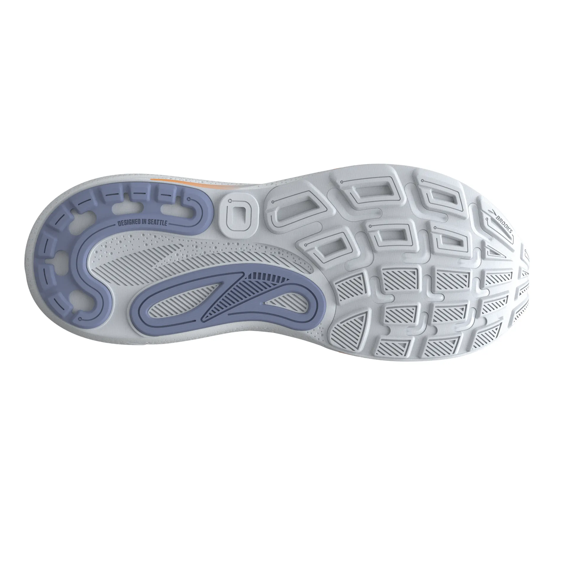 Brooks Adrenaline GTS 24, Laufschuhe, Damen, Blue Heron/White/Orange - Image 6