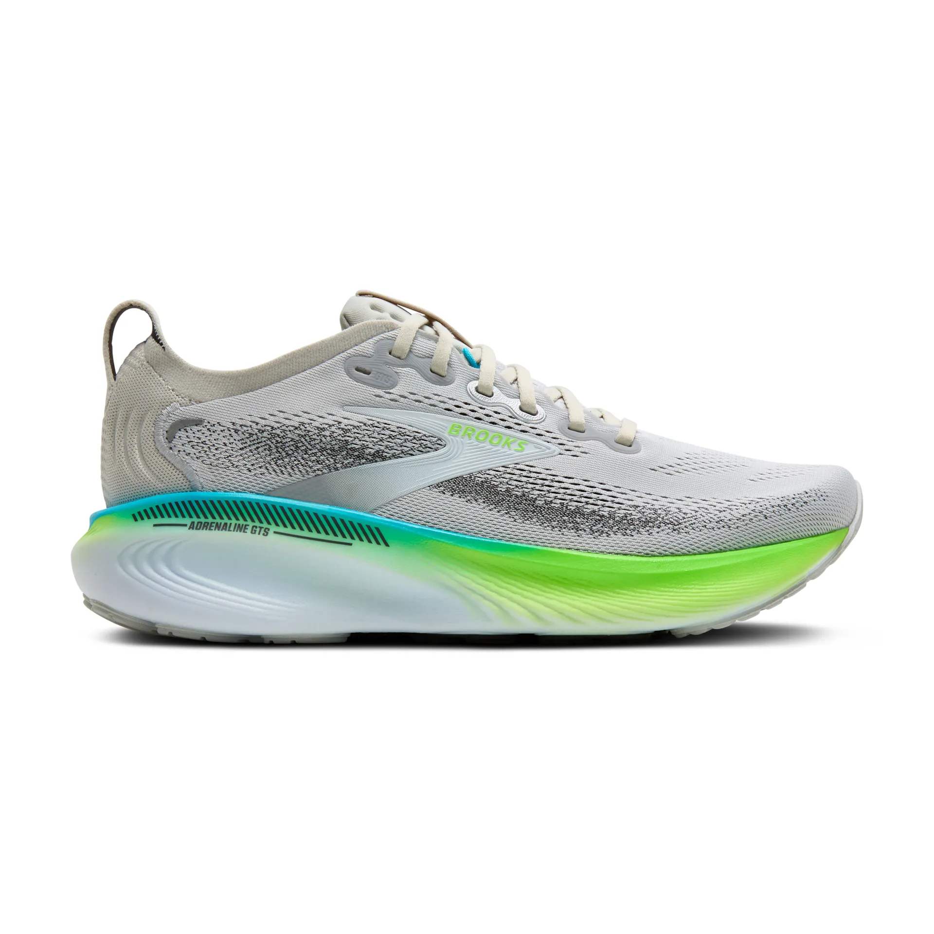 Brooks Adrenaline GTS 25, Laufschuhe, Herren, Oyster/Green Gecko/Blue
