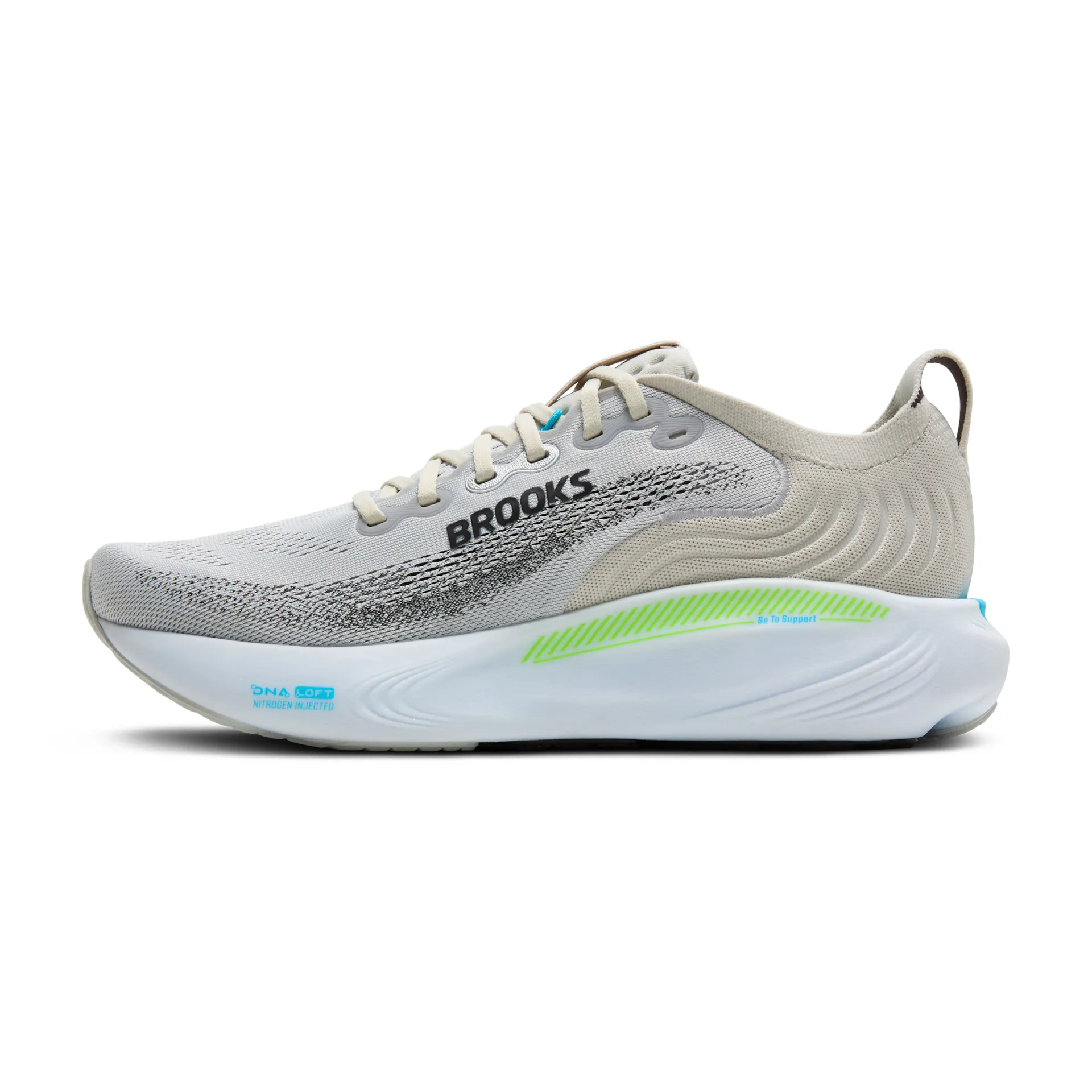 Brooks Adrenaline GTS 25, Laufschuhe, Herren, Oyster/Green Gecko/Blue - Image 2