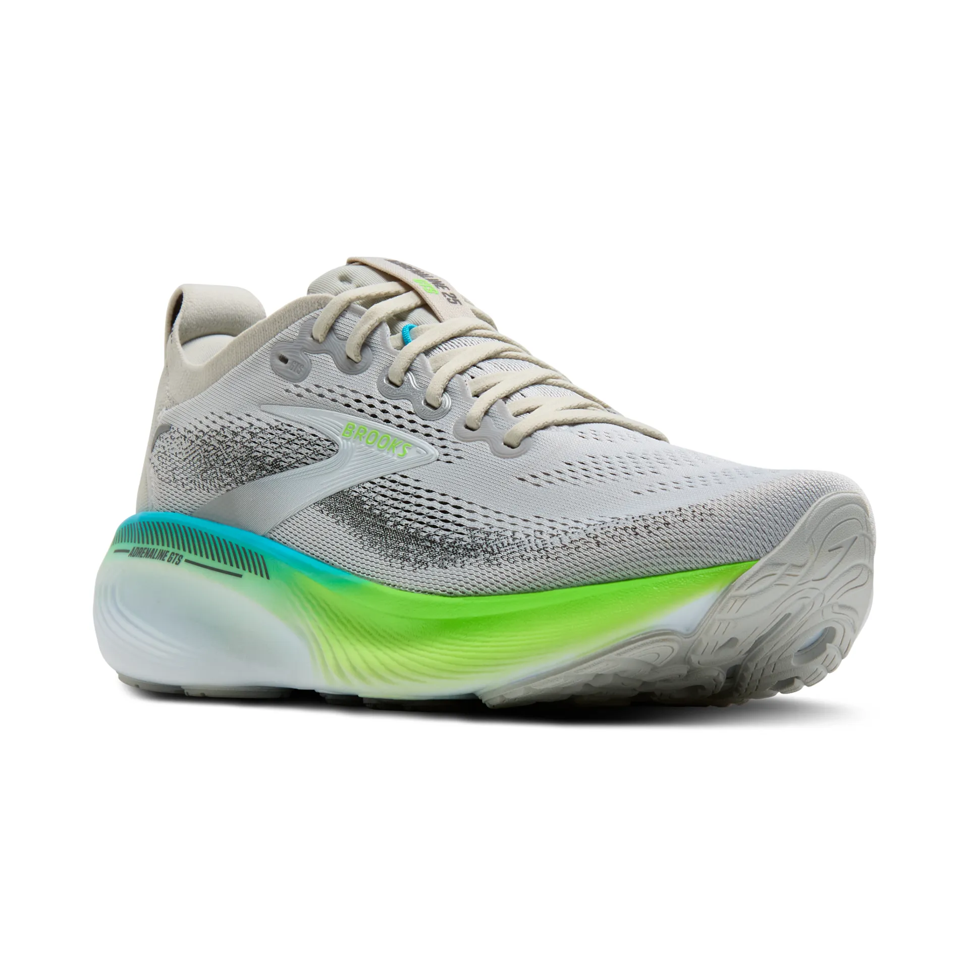 Brooks Adrenaline GTS 25, Laufschuhe, Herren, Oyster/Green Gecko/Blue - Image 3