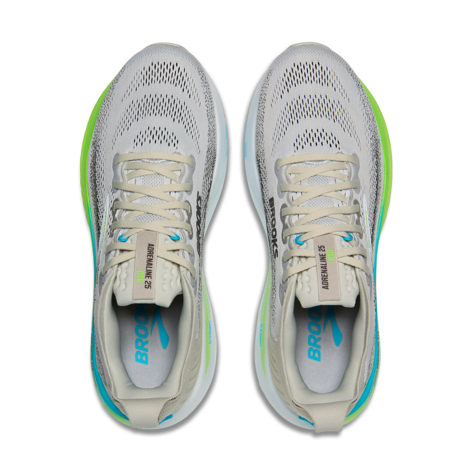 Brooks Adrenaline GTS 25, Laufschuhe, Herren, Oyster/Green Gecko/Blue - Image 5