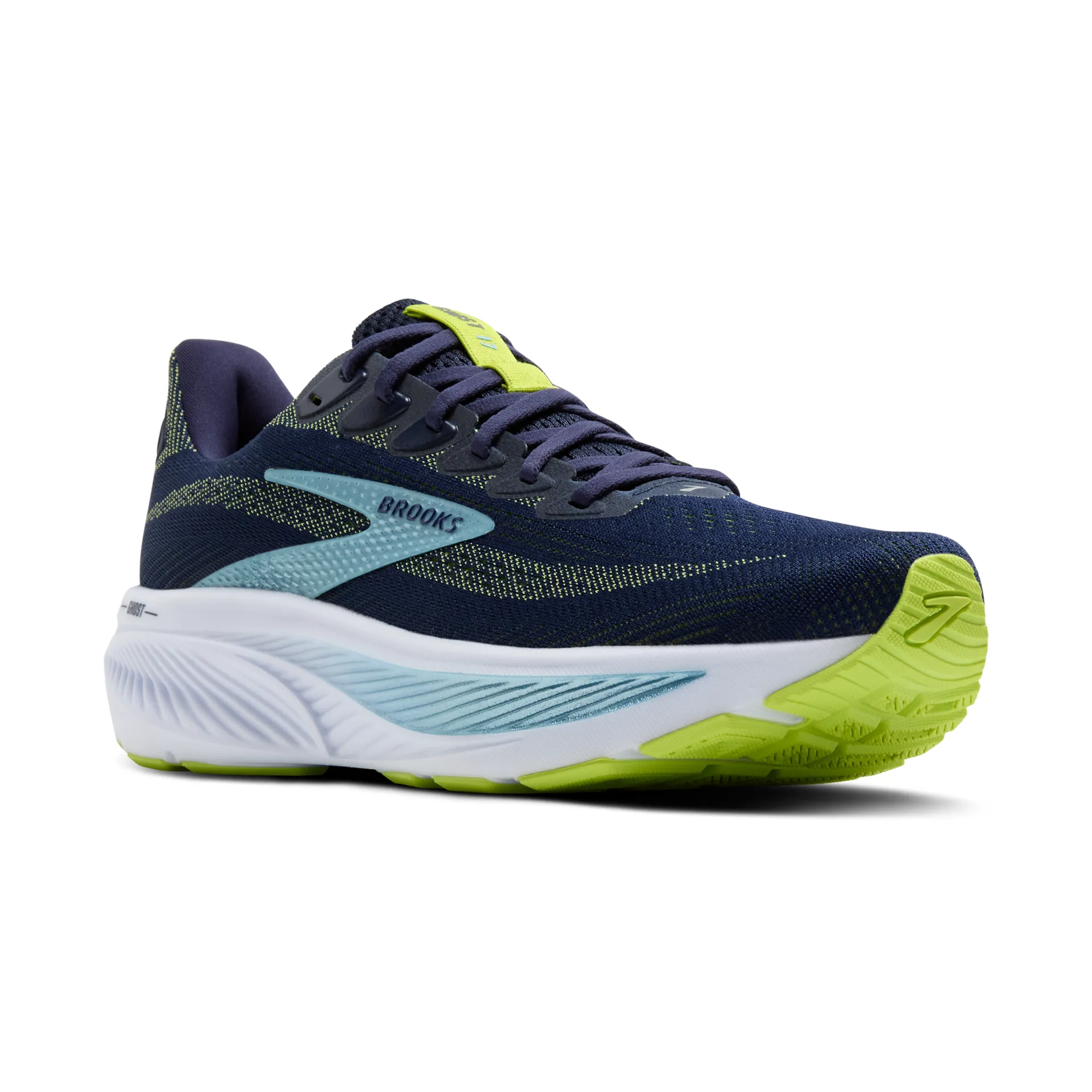 Brooks Ghost 17, Laufschue, Herren, Peacoat/Lime/Blue - Image 3