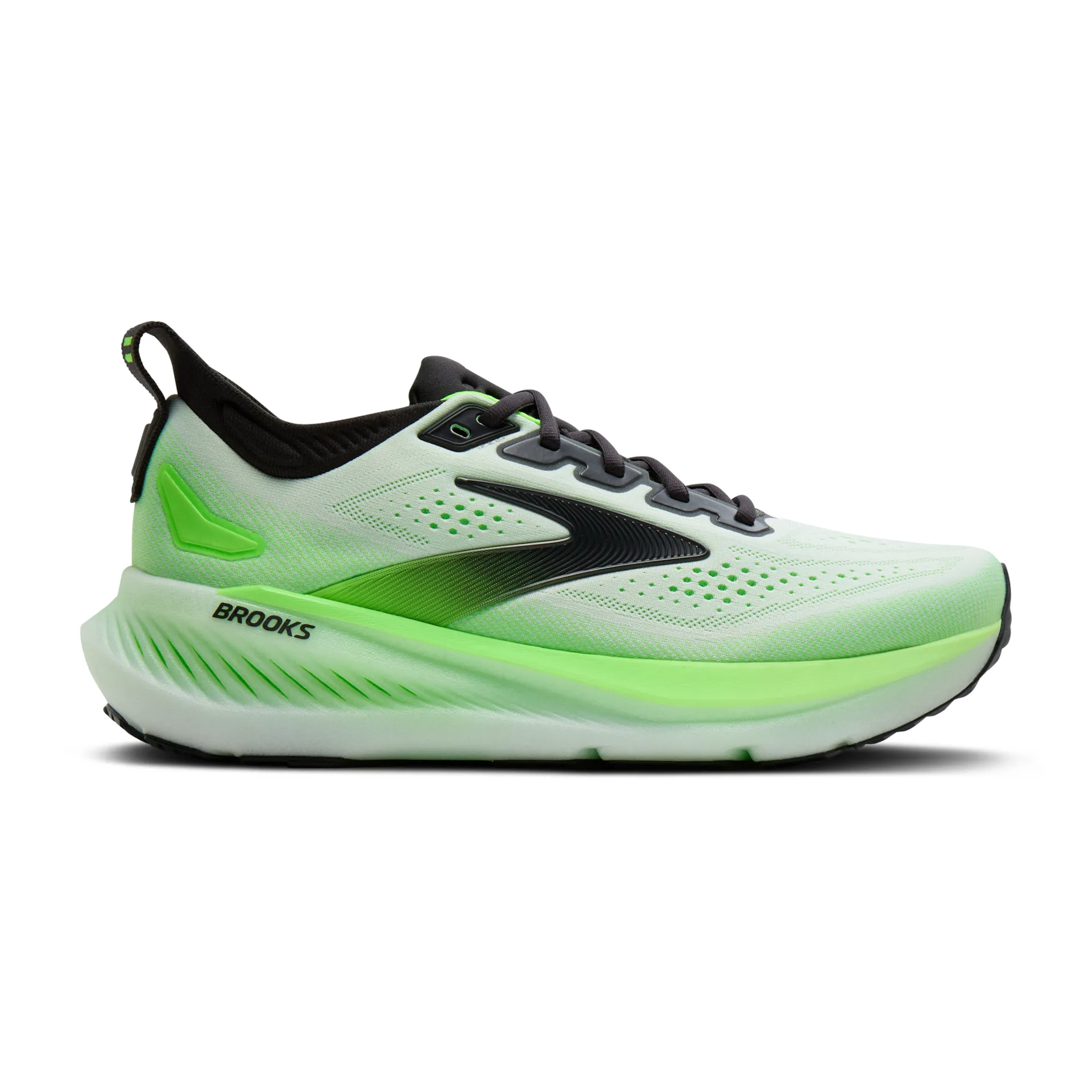 Brooks Glycerin 23, Laufschuh, Herren, White/Phantom/Green Gecko