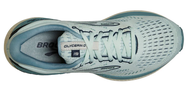 Brooks Glycerin GTS 19, Damen, aqua glass/whisper white/navy, hellblau/weiß - Image 6