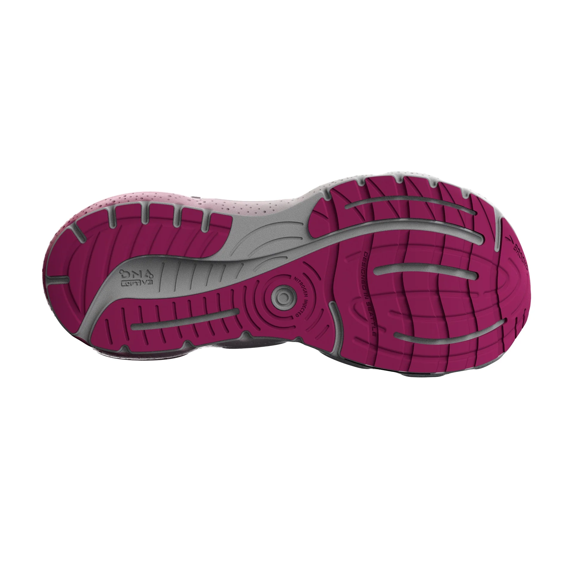 Brooks Glycerin GTS 20, Damen, Black/Fuchsia/Linen - Image 3