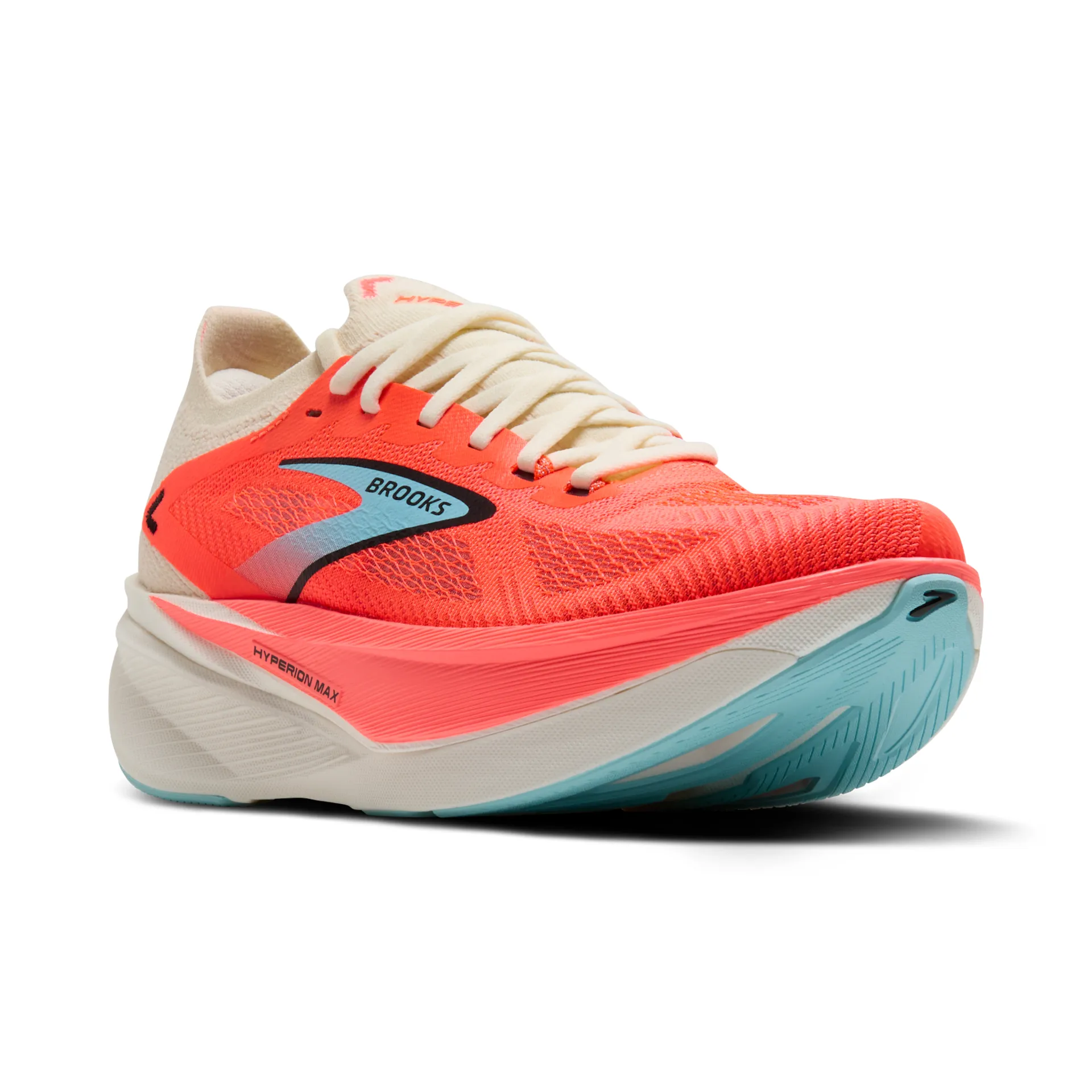 Brooks Hyperion Max 3, Laufschuhe, Damen, Coconut/Fiery Coral/Atomizer - Image 3