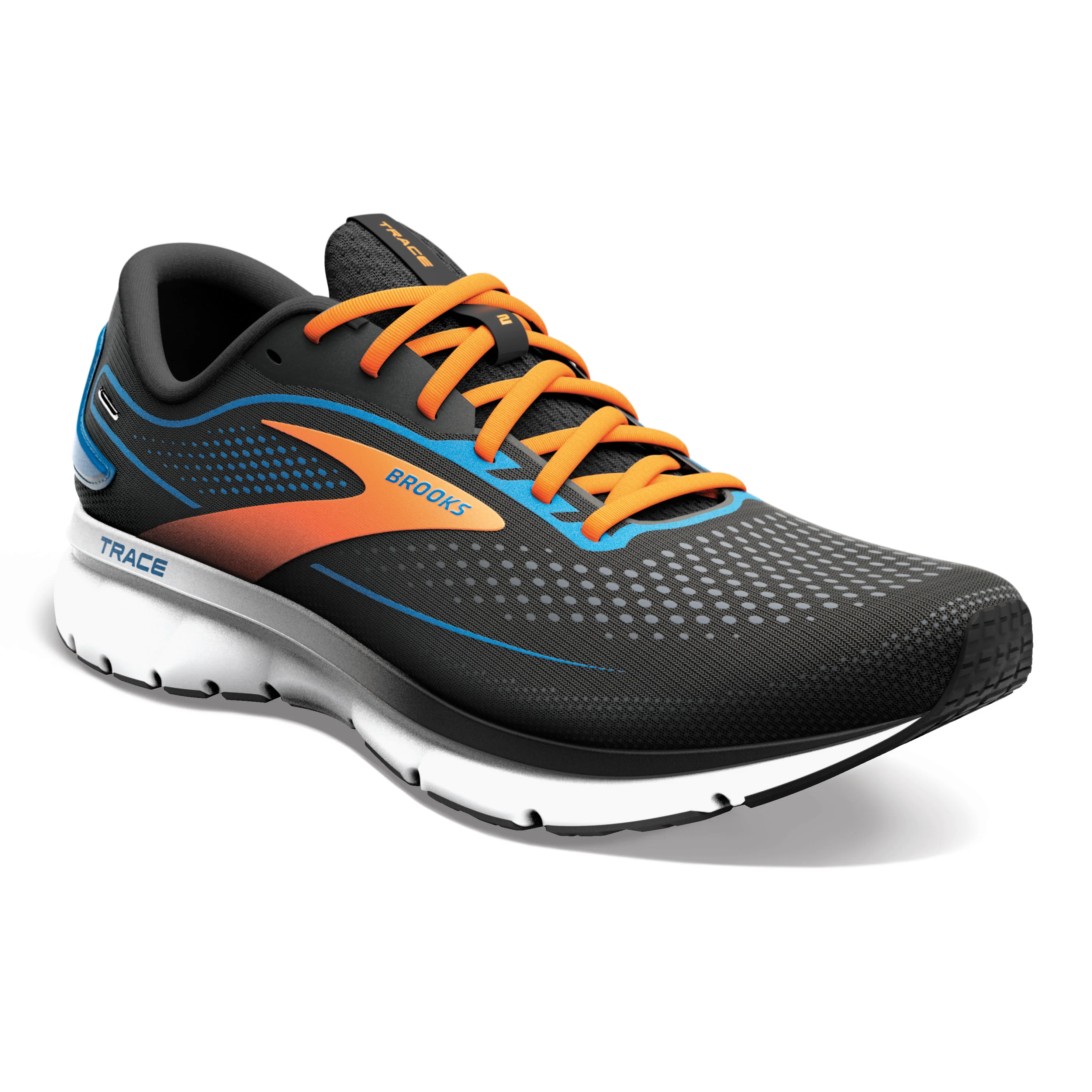 Brooks Trace 2, Herren, black/classic blue/orange, schwarz/blau/orange - Image 3