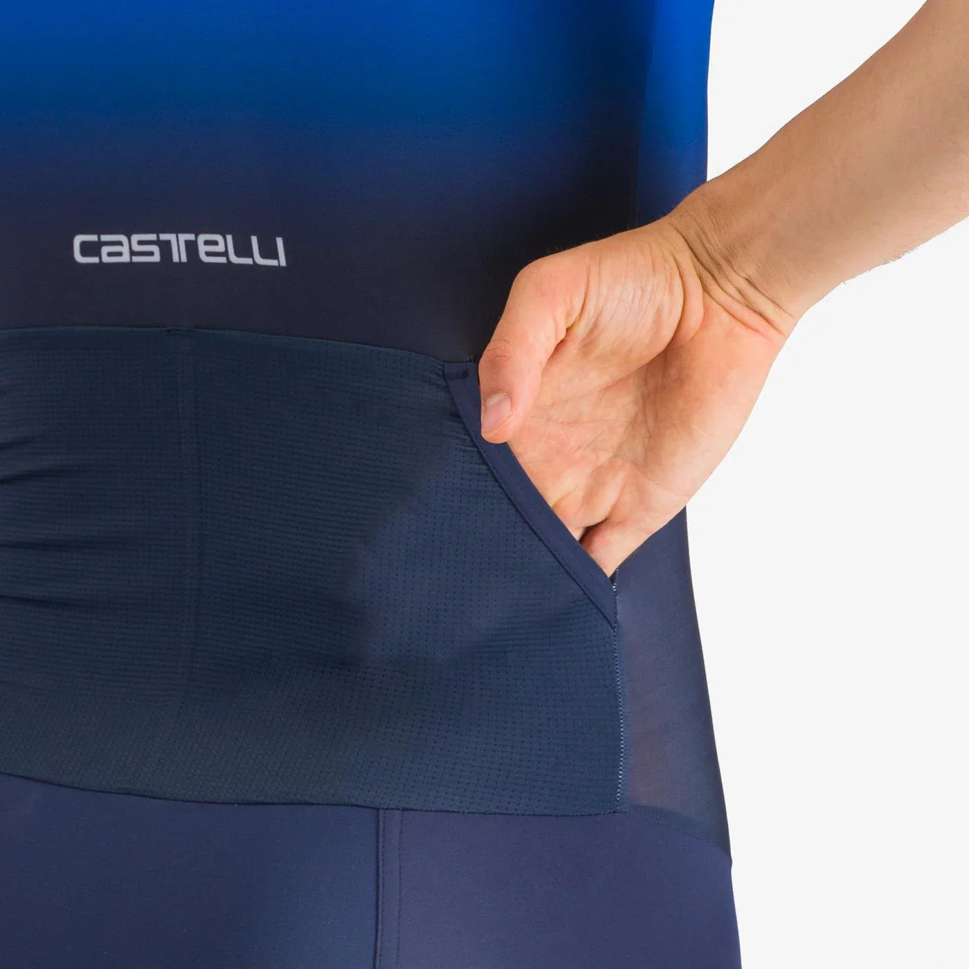 Castelli PR 2 Speed Suit Trisuit, Herren, Belgian Blue/White Azzurro Italia - Image 5