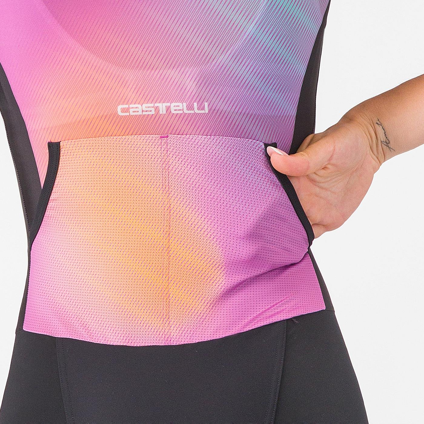 Castelli PR 2 W Speed Trisuit, Damen, Black/Hortensia-Vivid Orange - Image 4
