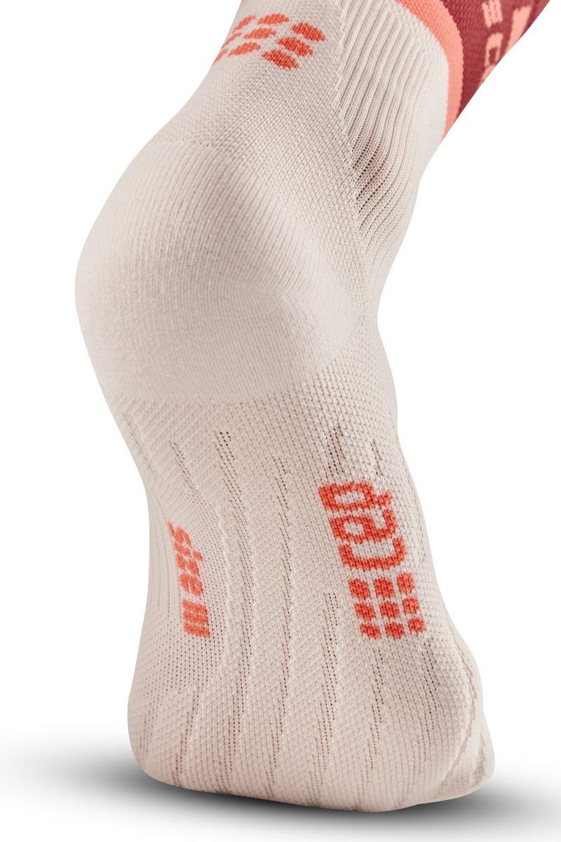 CEP The Run Compression Socks - Mid Cut, Damen, red/ off white - Image 3