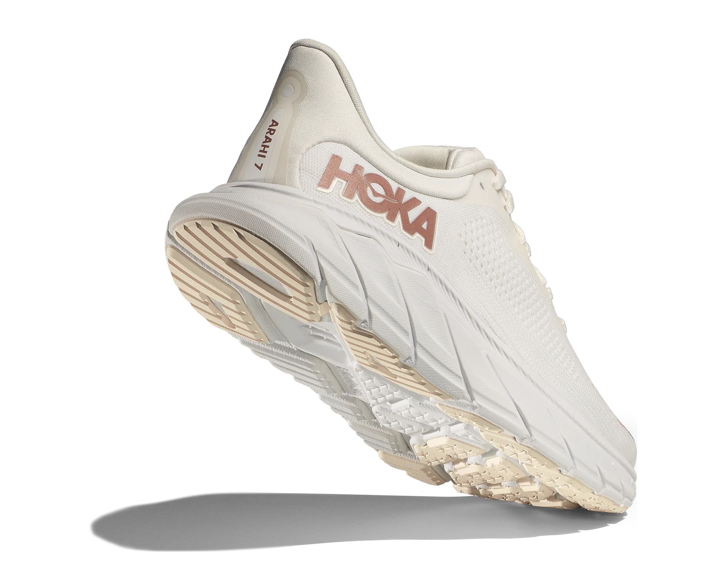 Hoka Arahi 7, Laufschuh, Damen, Blanc De Blanc/Rose Gold - Image 4