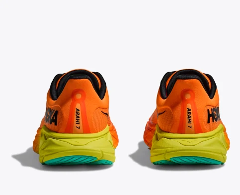 Hoka Arahi 7, Laufschuh, Damen, Electric Tangerine/Black - Image 6