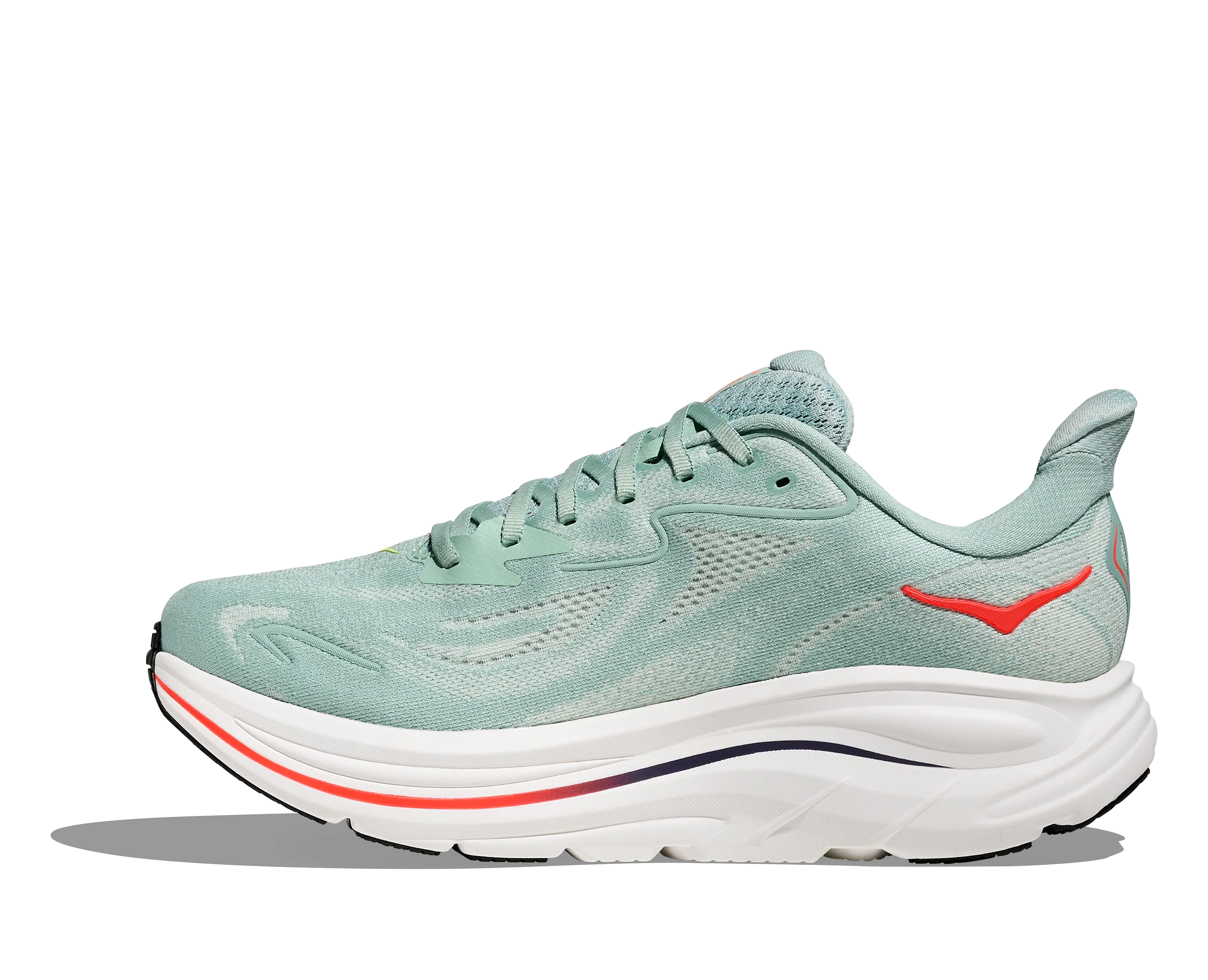 Hoka Clifton 10, Laufschuh, Herren, Sage/Neon Flame - Image 2