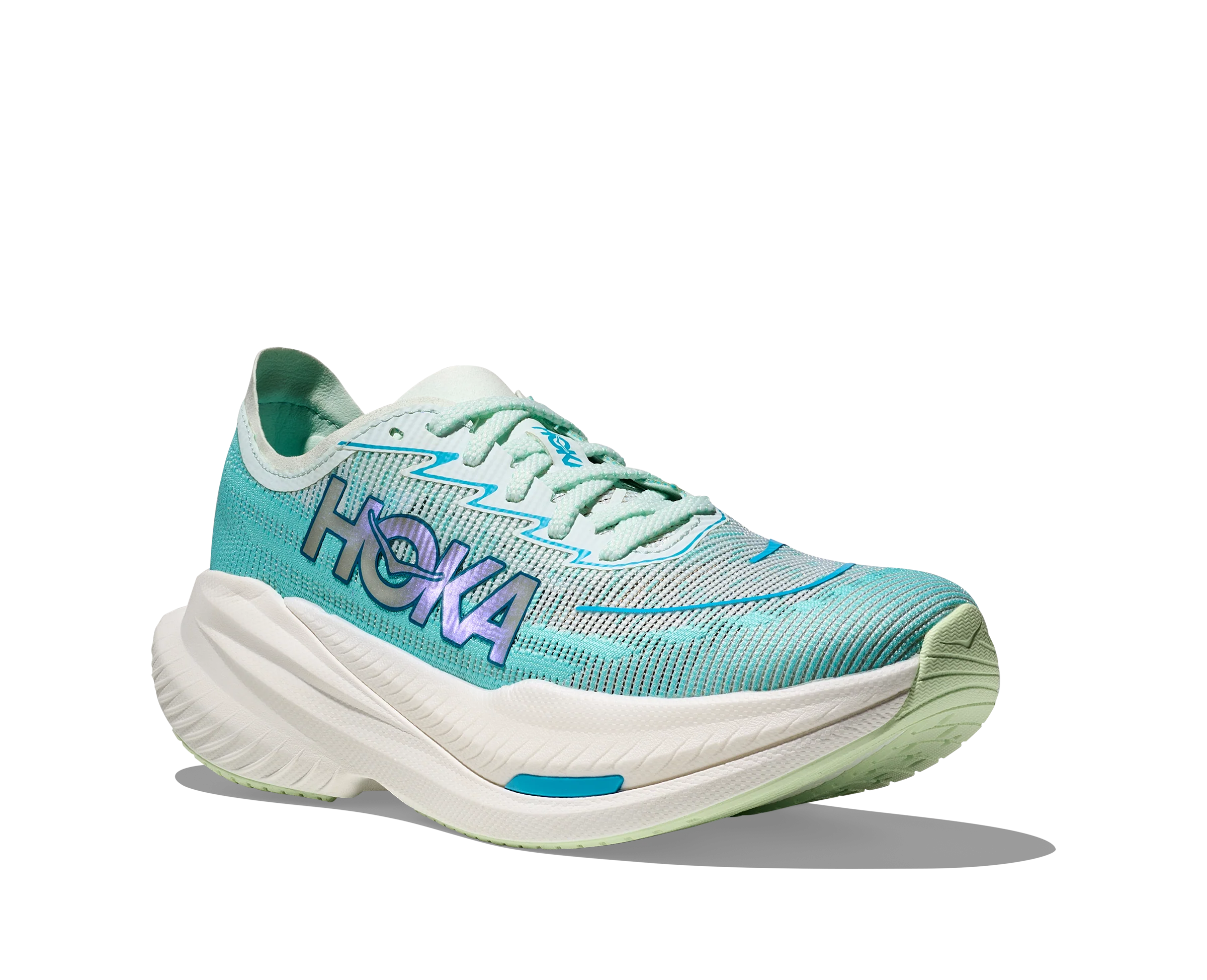 Hoka Mach X 2, Laufschuhe, Damen, Snow Melt/Blue Spark - Image 3