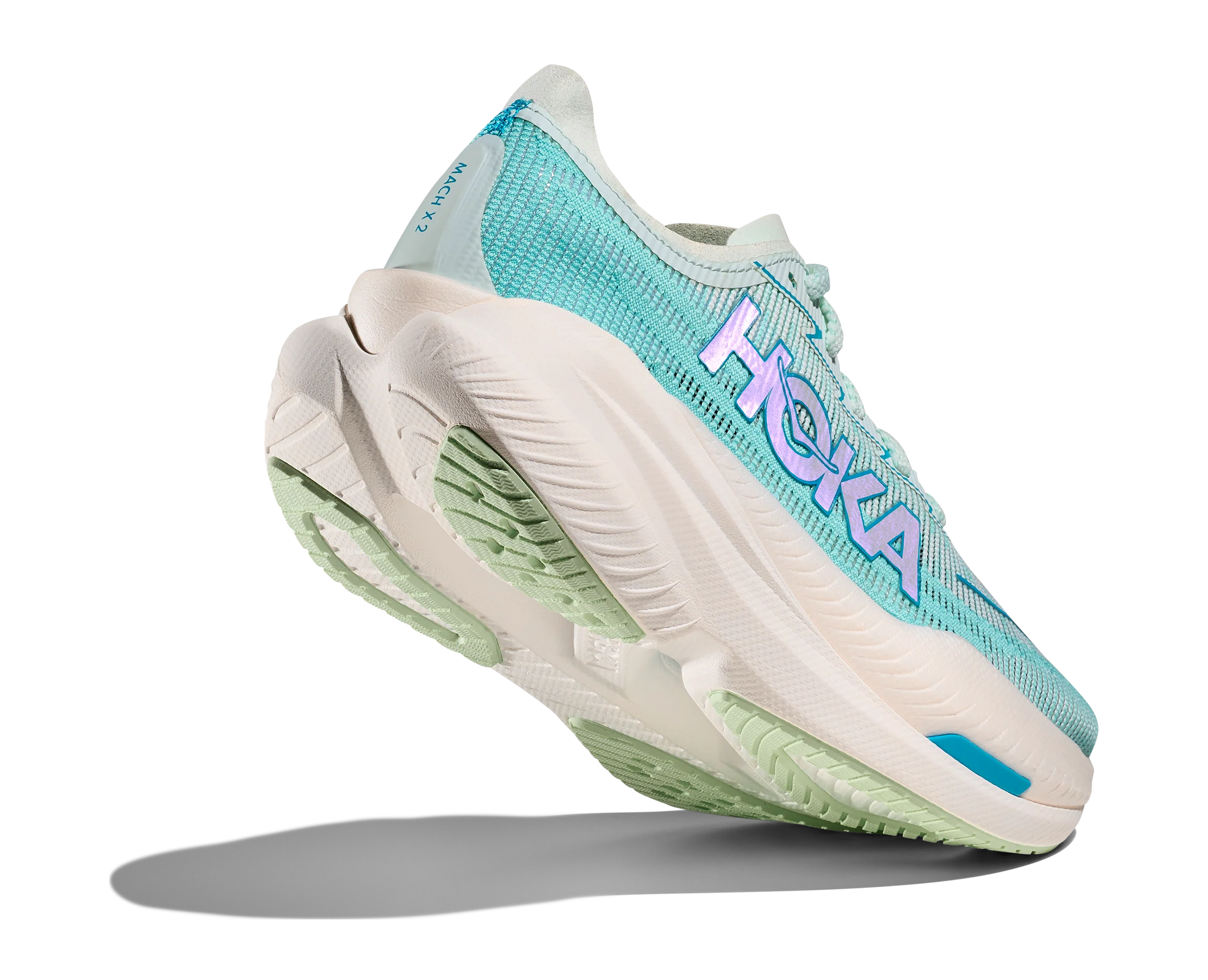 Hoka Mach X 2, Laufschuhe, Damen, Snow Melt/Blue Spark - Image 5