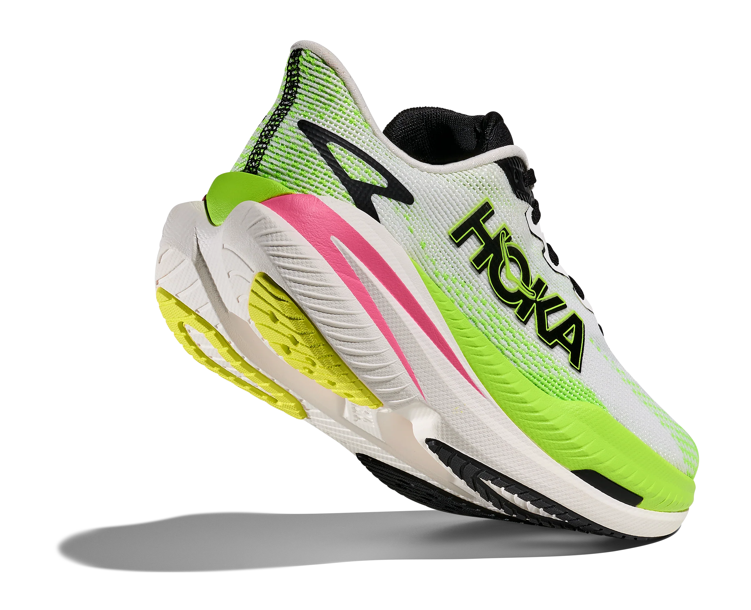 Hoka Mach X 3, Laufschuhe, Damen, White/Neon Lime - Image 5