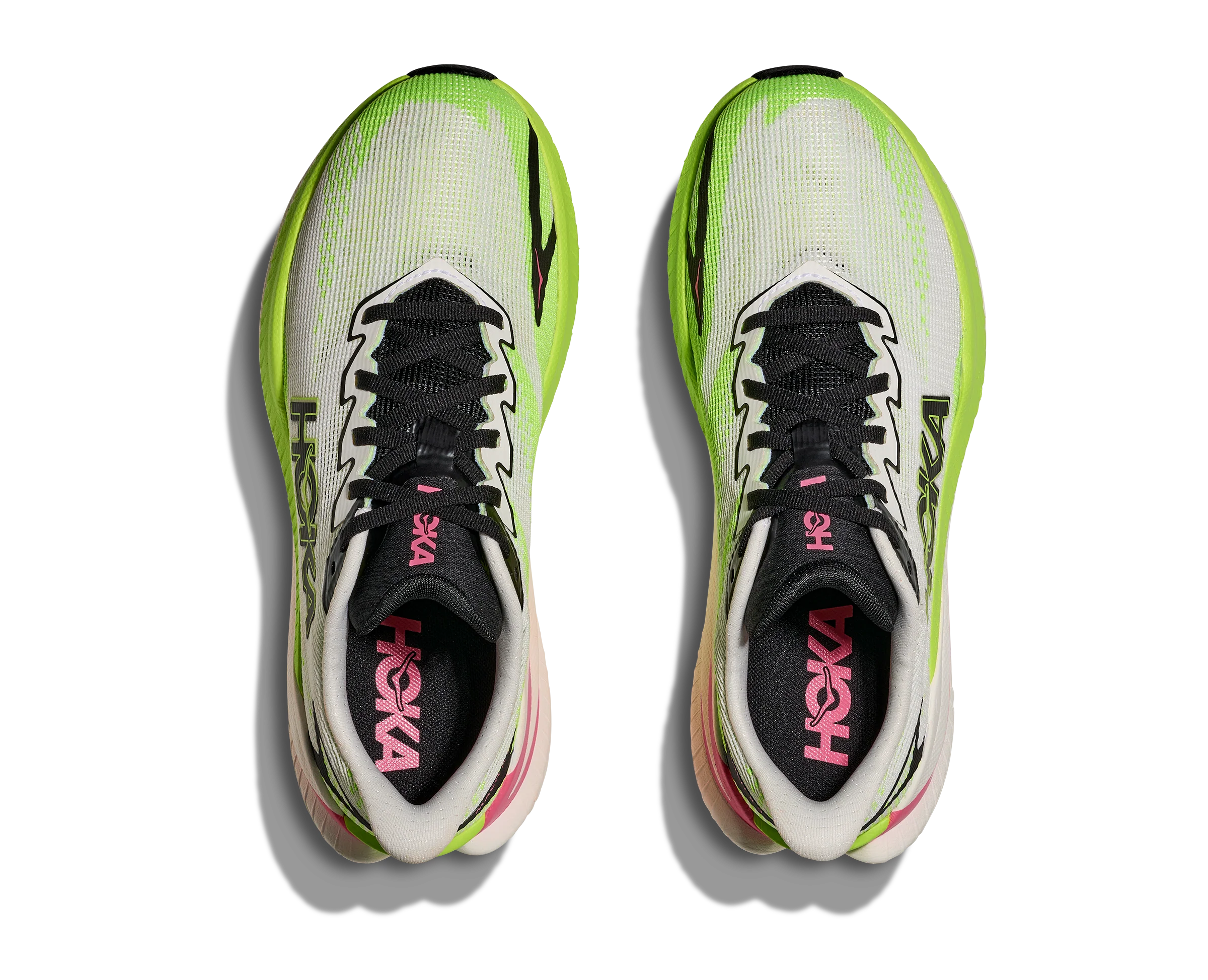 Hoka Mach X 3, Laufschuhe, Damen, White/Neon Lime - Image 6