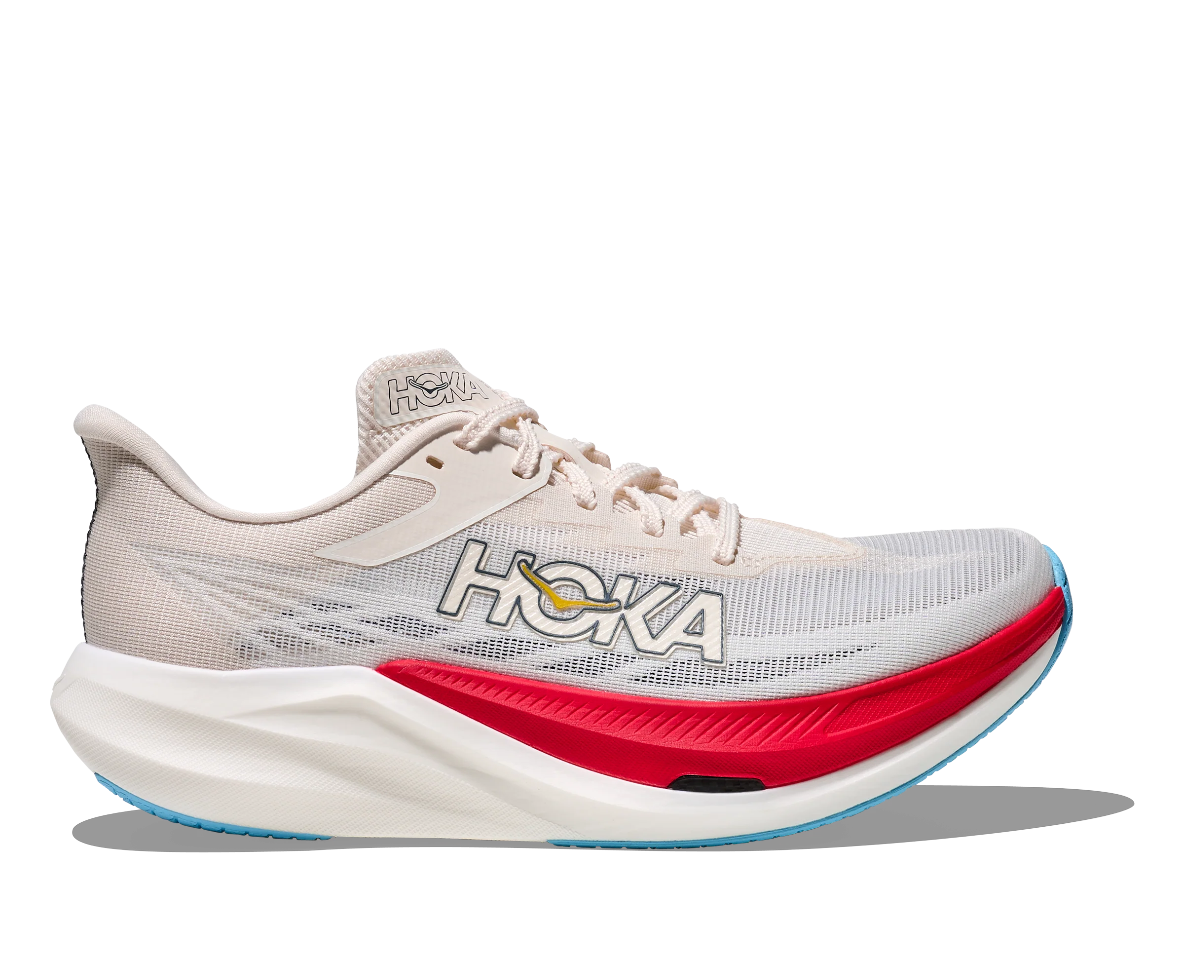 Hoka Rocket X 3, Laufschuh, unisex, Alabaster/Frost