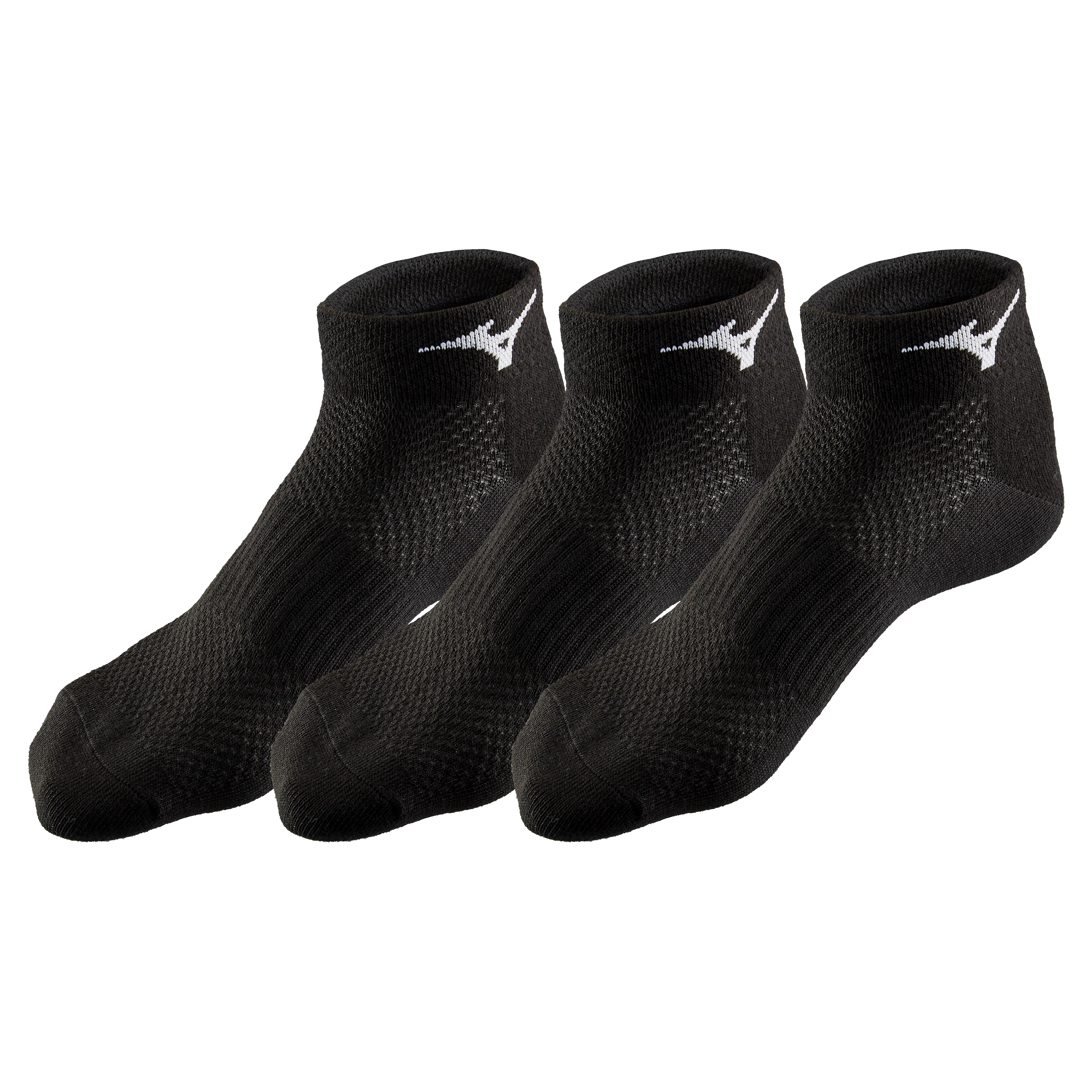 Mizuno Training Mid 3P, Socken, 3 Paar, black/black/black