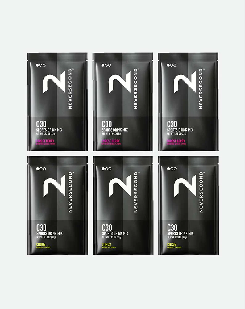 Neversecond™ C30 Sports Drink Varity Pack, 6-er Pack, Forest Berry/Citrus, je 32g