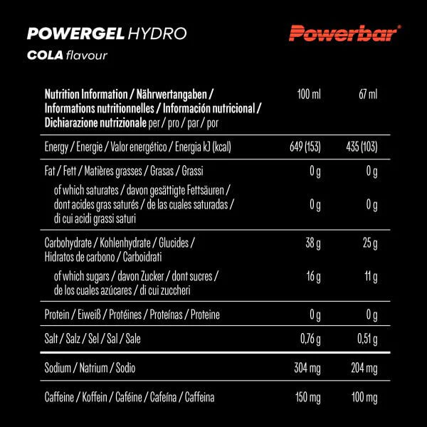 Powerbar Powergel Hydro, Cola, 67ml - Image 3