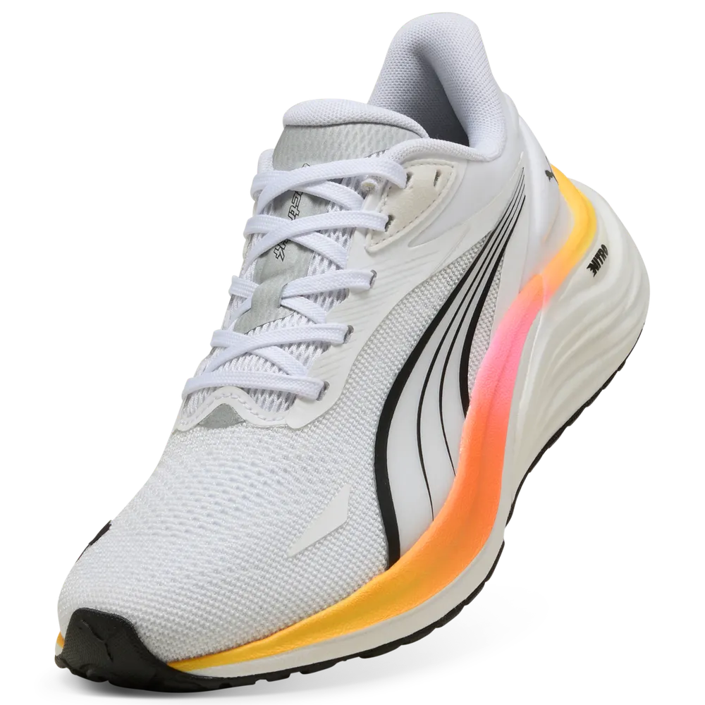Puma Electrify Nitro 4, Laufschuhe, Damen, PUMA White/Sun Stream/Poison Pink - Image 4