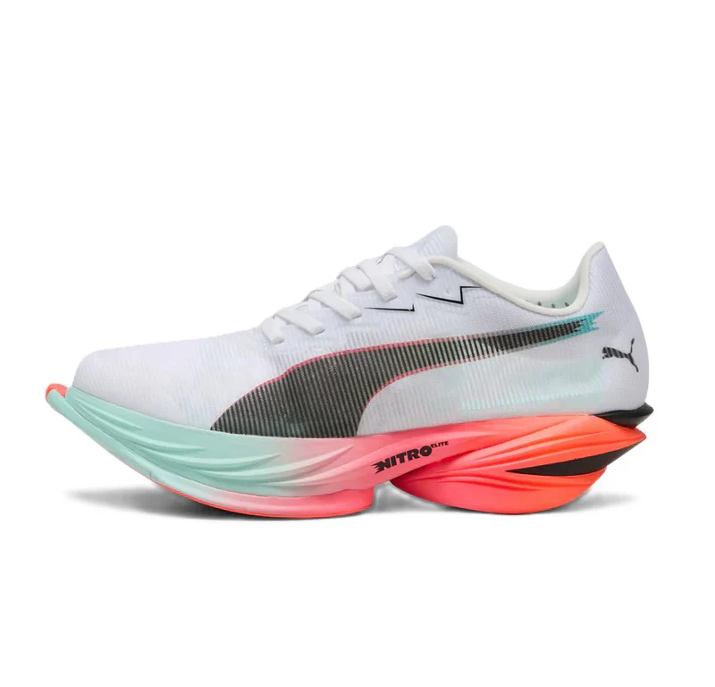 Puma FAST-R NITRO Elite 3, Laufschuhe, Damen, Puma White/Glowing Red/Mint Melt - Image 2