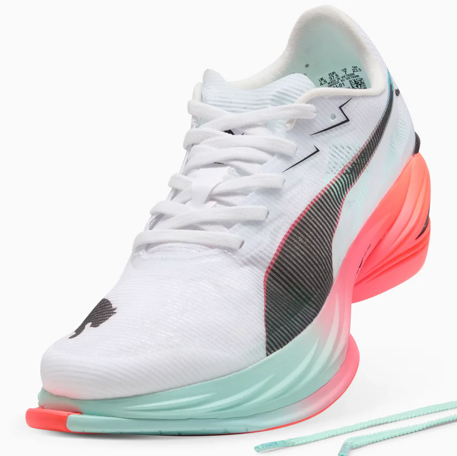 Puma FAST-R NITRO Elite 3, Laufschuhe, Damen, Puma White/Glowing Red/Mint Melt - Image 3