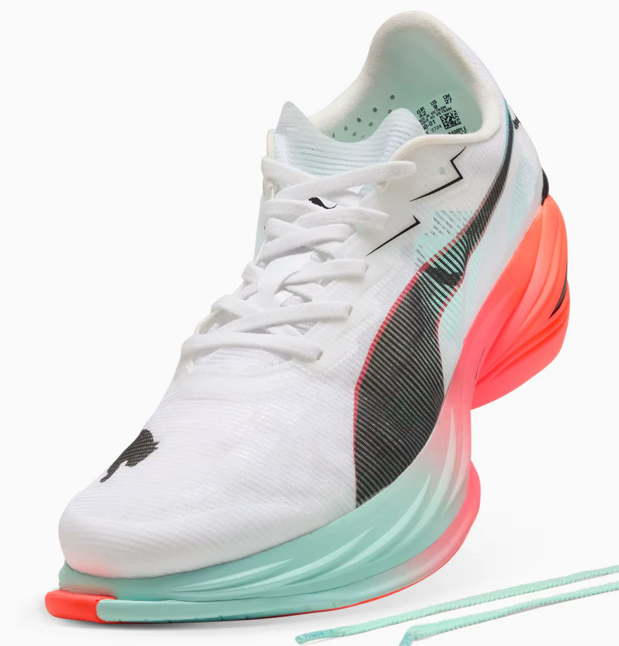 Puma FAST-R NITRO Elite 3, Laufschuhe, Herren, Puma White/Glowing Red/Mint Melt - Image 3