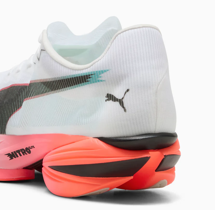 Puma FAST-R NITRO Elite 3, Laufschuhe, Herren, Puma White/Glowing Red/Mint Melt - Image 4