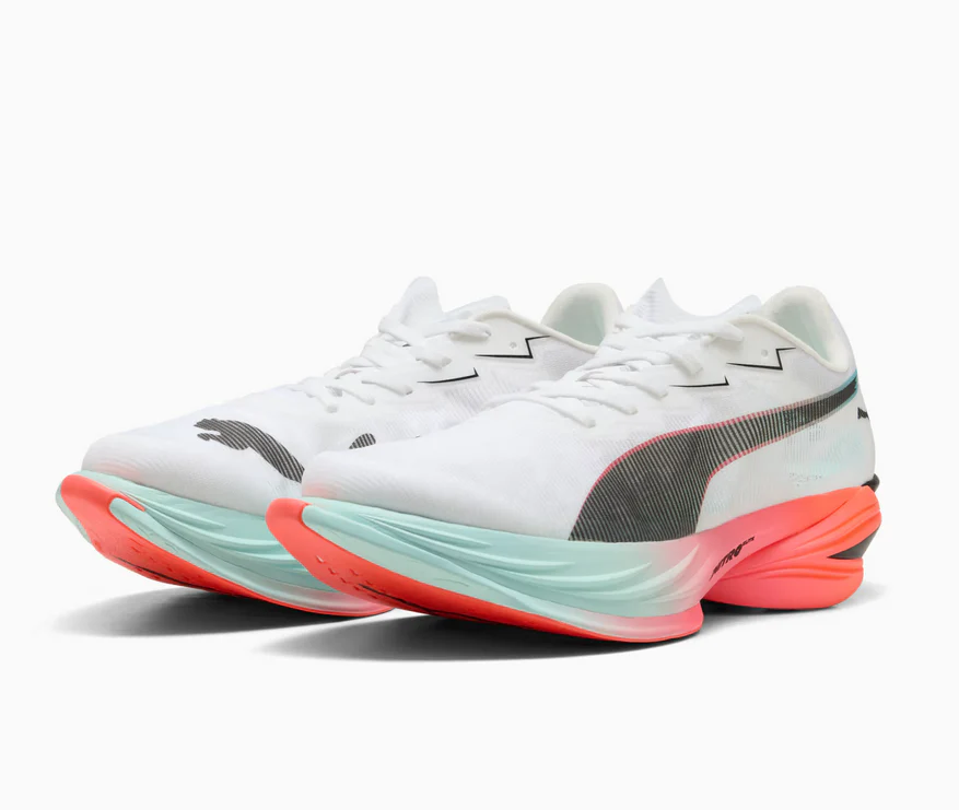 Puma FAST-R NITRO Elite 3, Laufschuhe, Herren, Puma White/Glowing Red/Mint Melt - Image 5