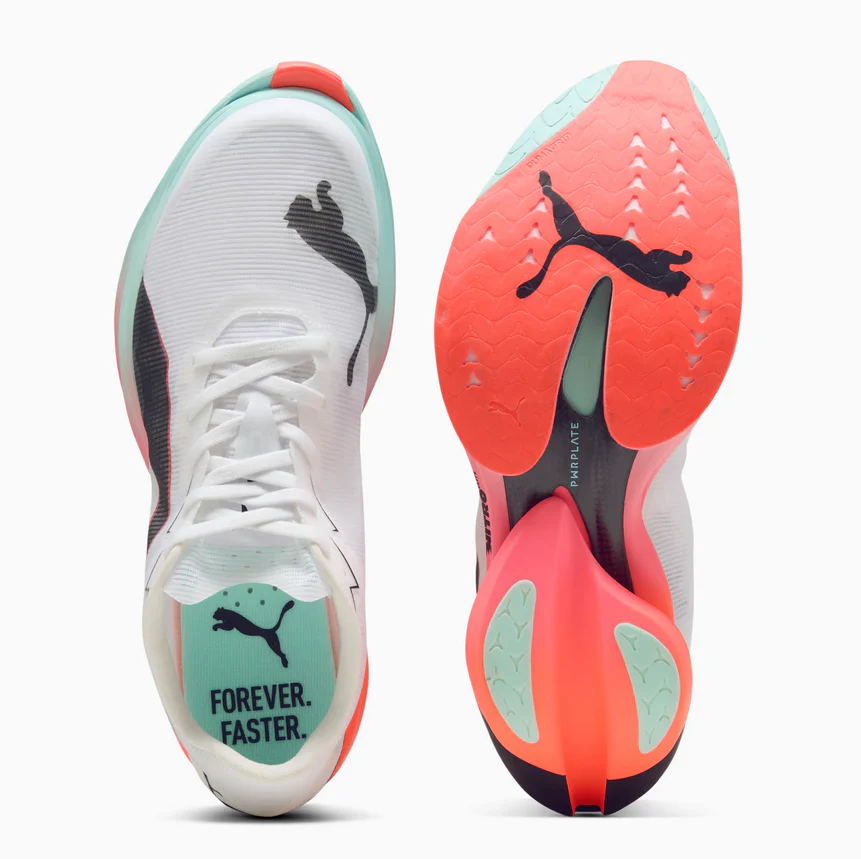 Puma FAST-R NITRO Elite 3, Laufschuhe, Herren, Puma White/Glowing Red/Mint Melt - Image 6