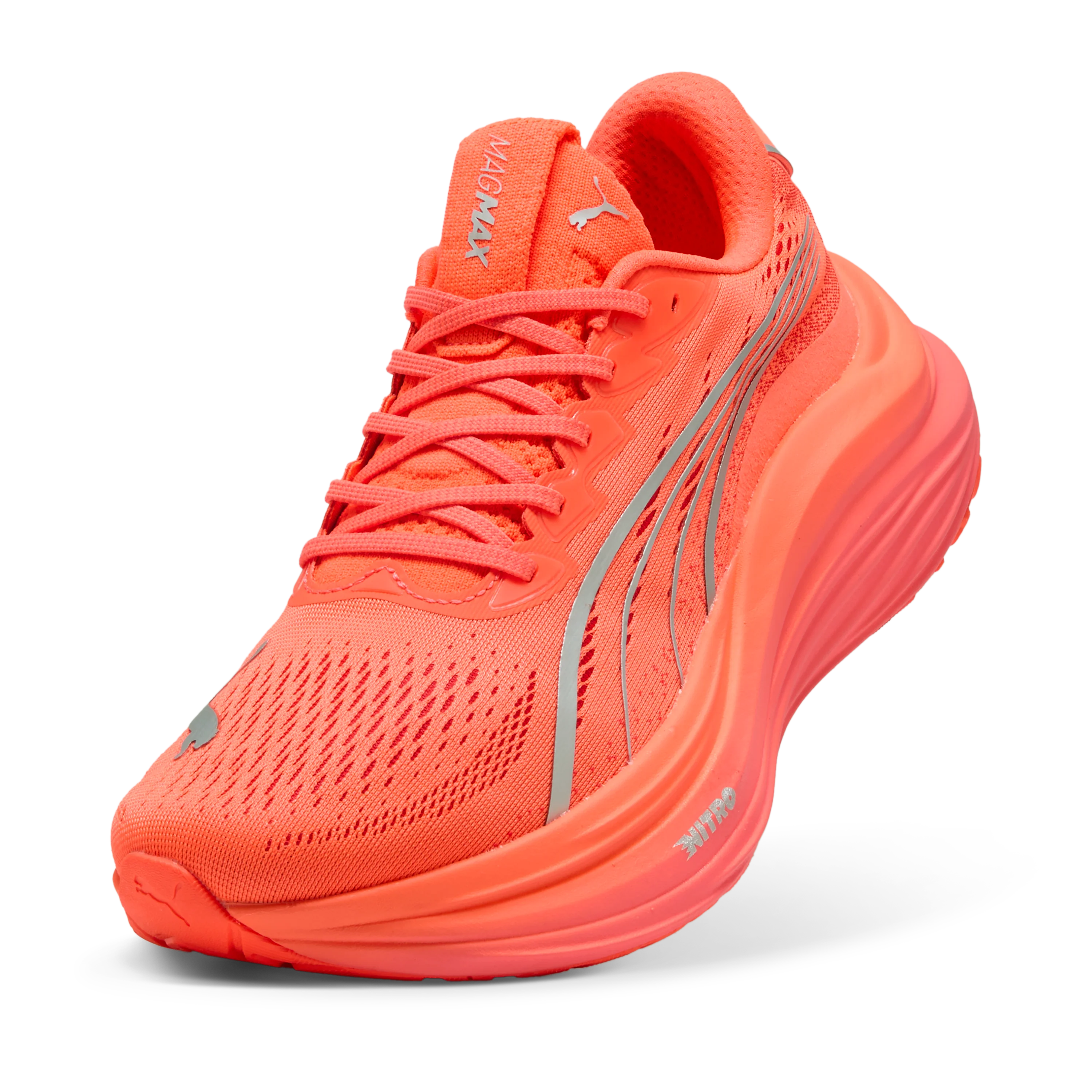 Puma MagMax Nitro, Laufschuh, Damen, Glowing Red-PUMA Silver - Image 5