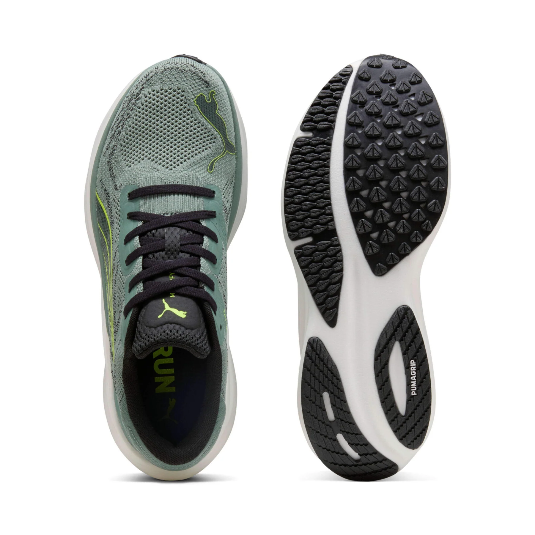 Puma Magnify NITRO 2, Laufschuhe, Herren, Green Moon/Yellow Alert - Image 3